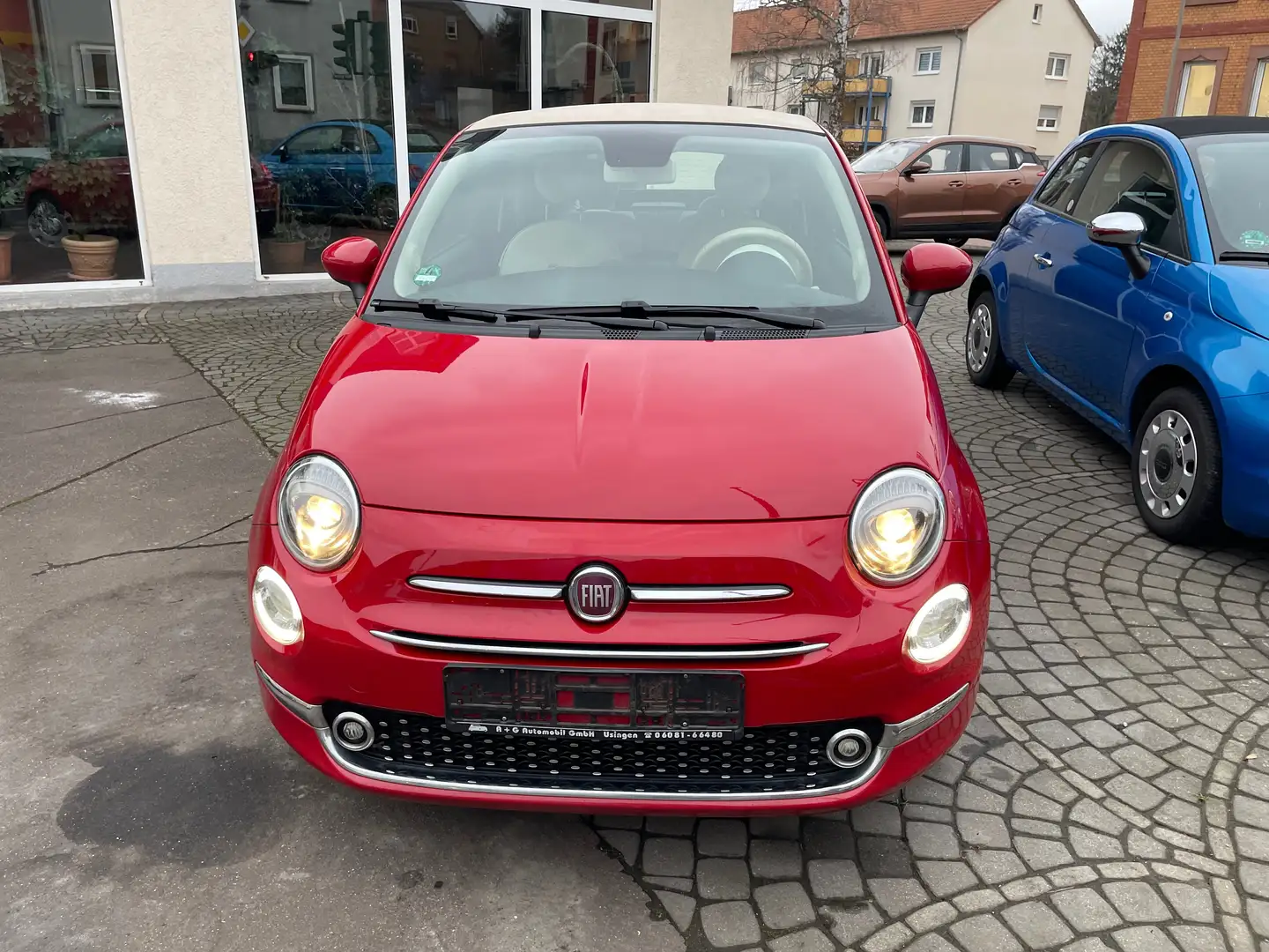 Fiat 500C Lounge Alu AHK PDC hinten TÜV NEU Rot - 2