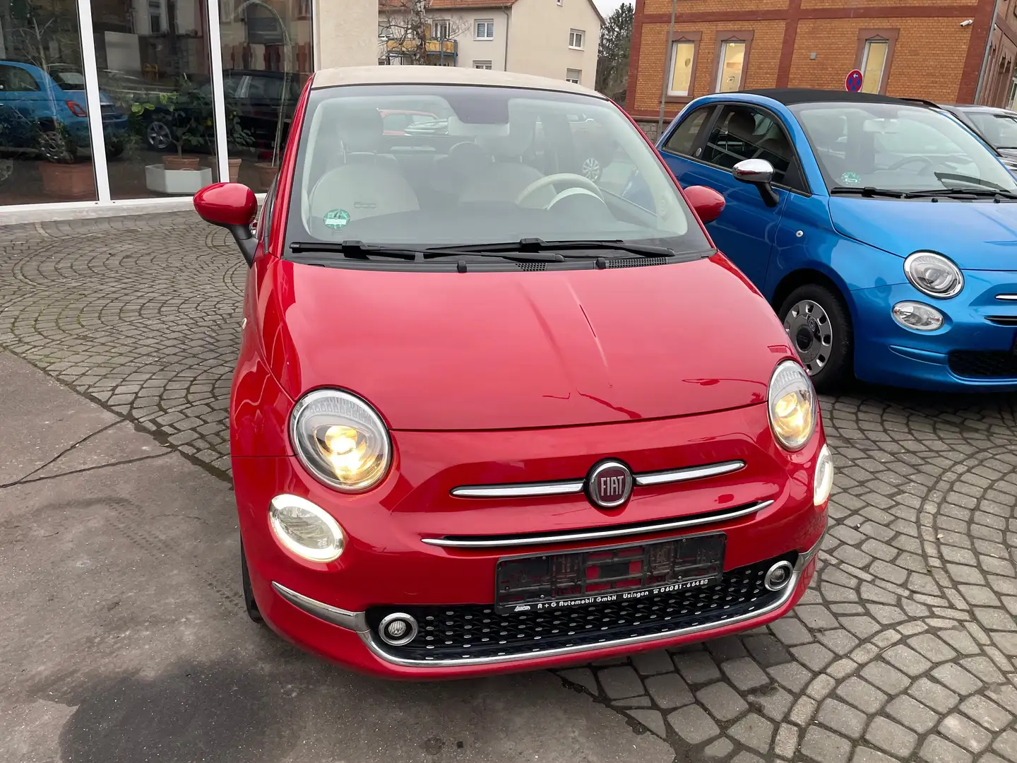 Fiat 500C Lounge Alu AHK PDC hinten TÜV NEU Rot - 1