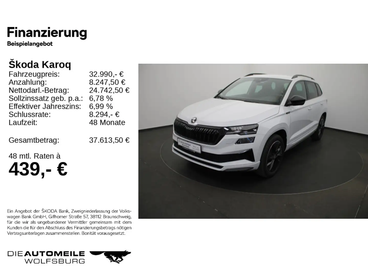Skoda Karoq 1.5 TSI ACT Sportline Weiß - 2