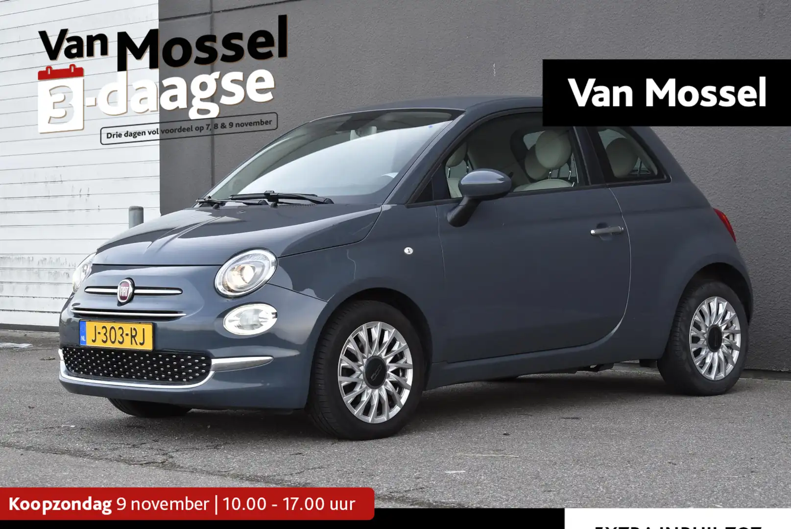 Fiat 500 1.0 Hybrid Lounge Gris - 1