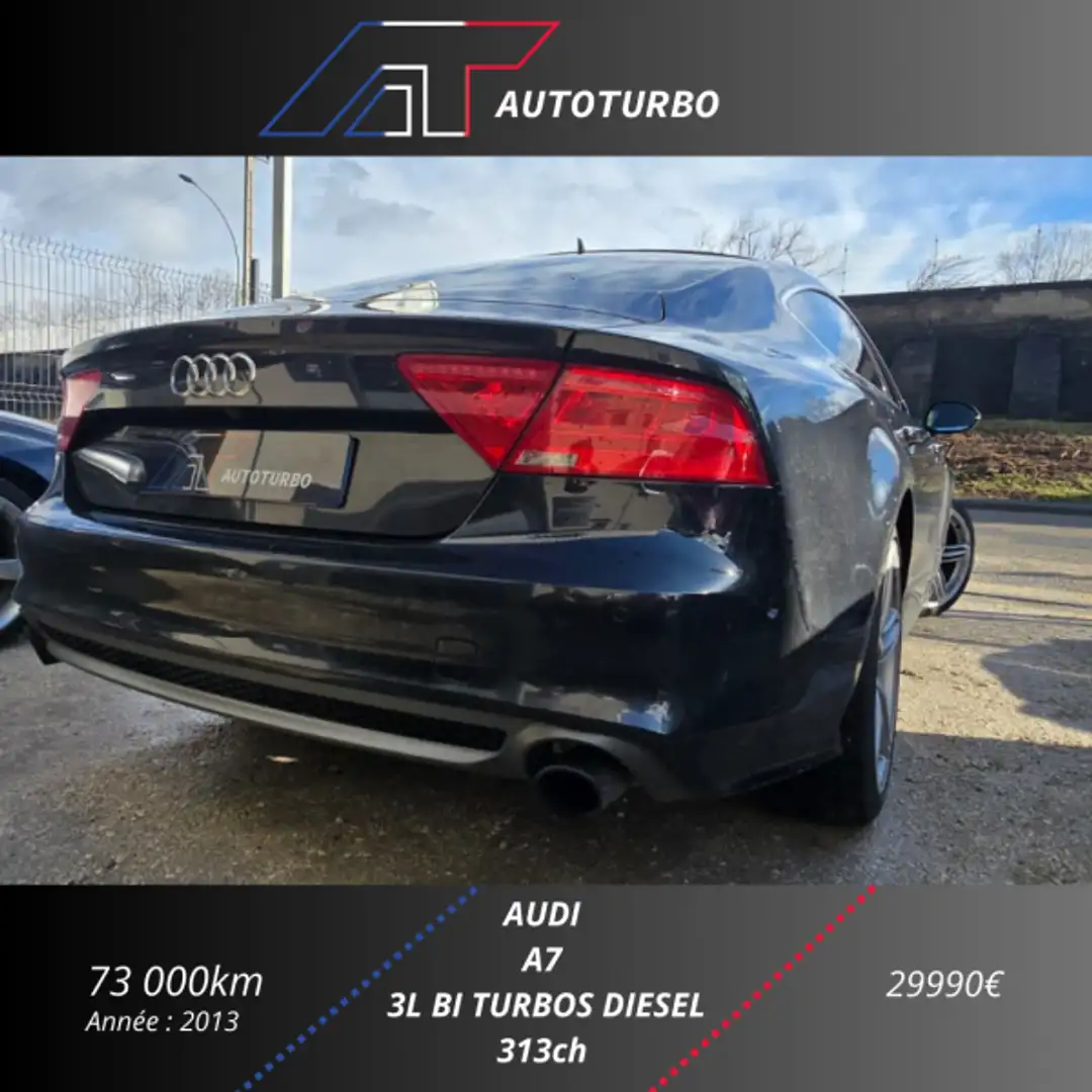 Audi A7 3.0 V6 BITDI 313CH AVUS QUATTRO TIPTRONIC Schwarz - 2