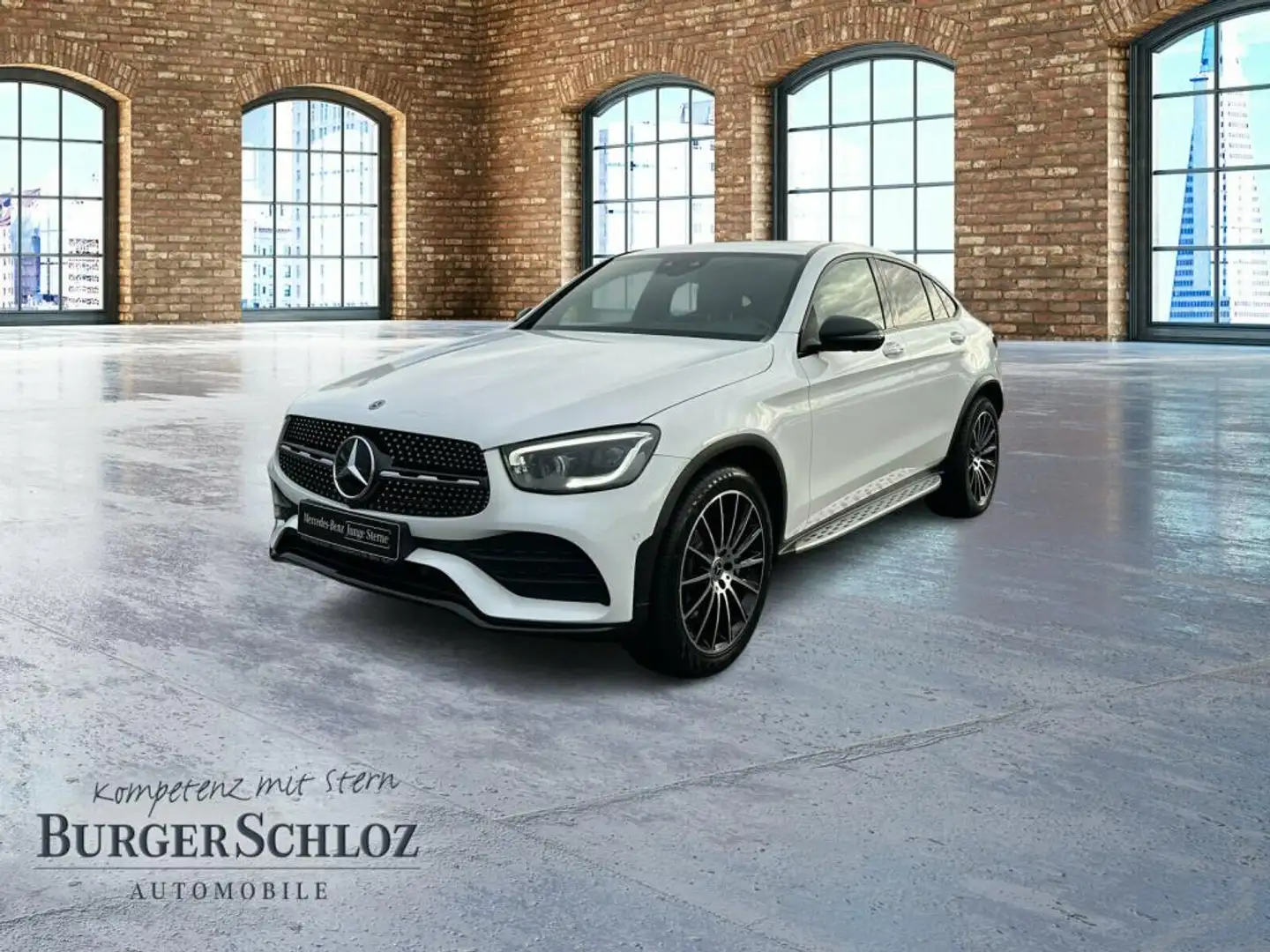 Mercedes-Benz GLC 220 d 4M Coupé AMG 360 AUT Akustikglas Kam. Weiß - 1