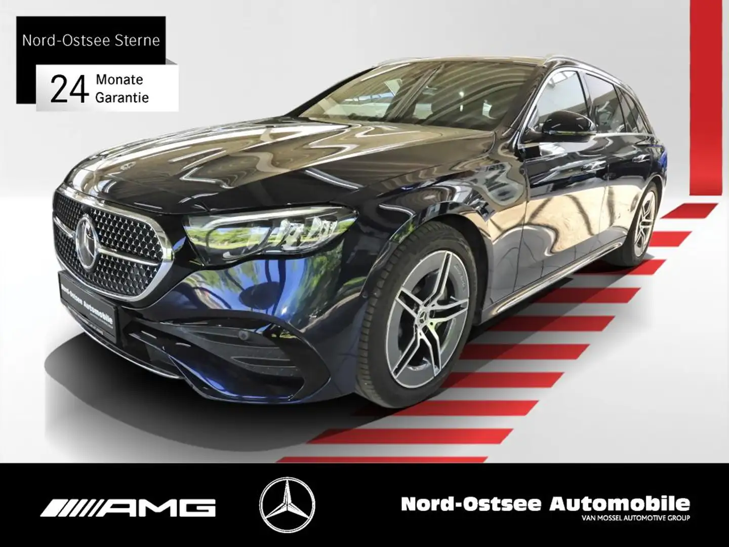 Mercedes-Benz E 220 d T AMG KAMERA AHK DISTR. LED KEYLESS MBUX Blau - 1