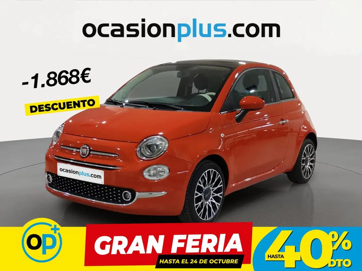Fiat 500 1.0 Hybrid Dolcevita 52kW Naranja - 1