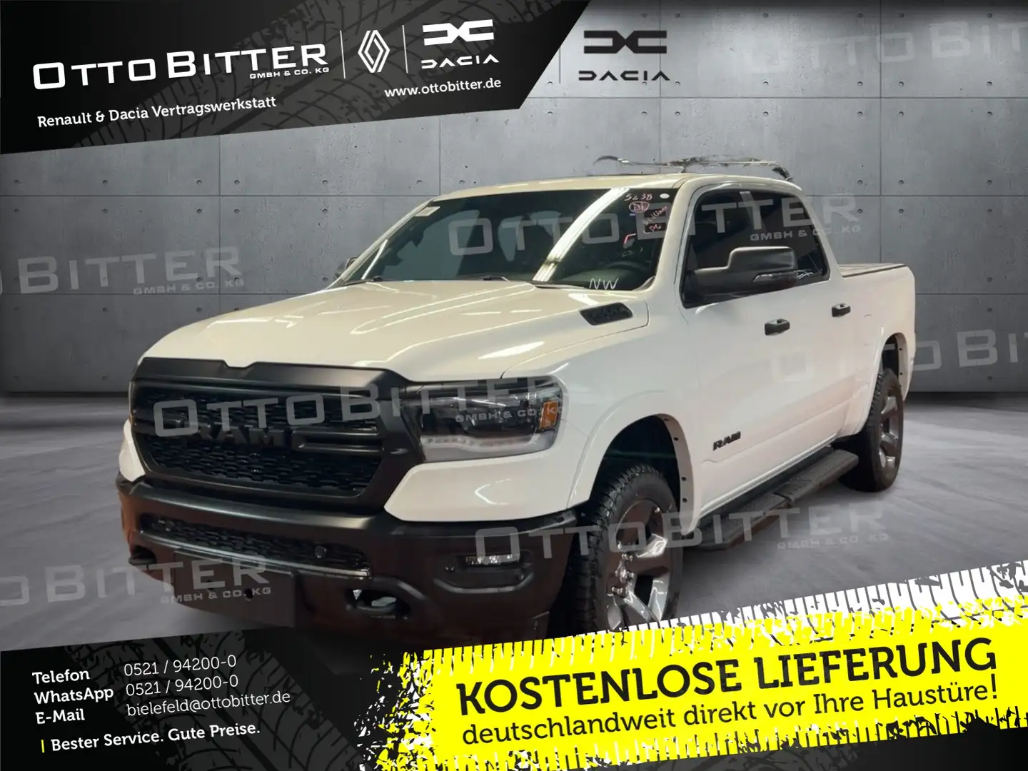 Dodge RAM 1500 BIG HORN CREWCAB BUILT TO SERVE V8 6-SITZE Blanc - 1