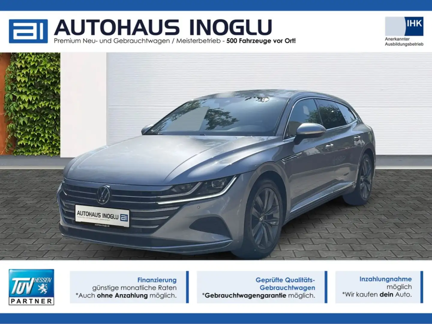 Volkswagen Arteon 2.0 Elegance DSG Navi+LED+AHK+SHZ+R-Kam+ACC+ Grey - 1