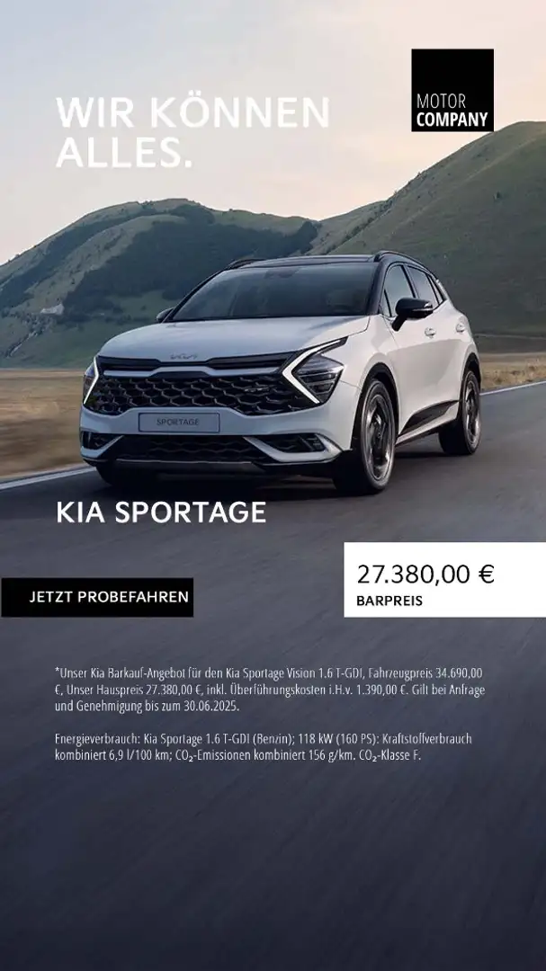 Kia Sportage 1.6 T-GDI Vision +Sonderaktion+Navi+R.Ka Biały - 2