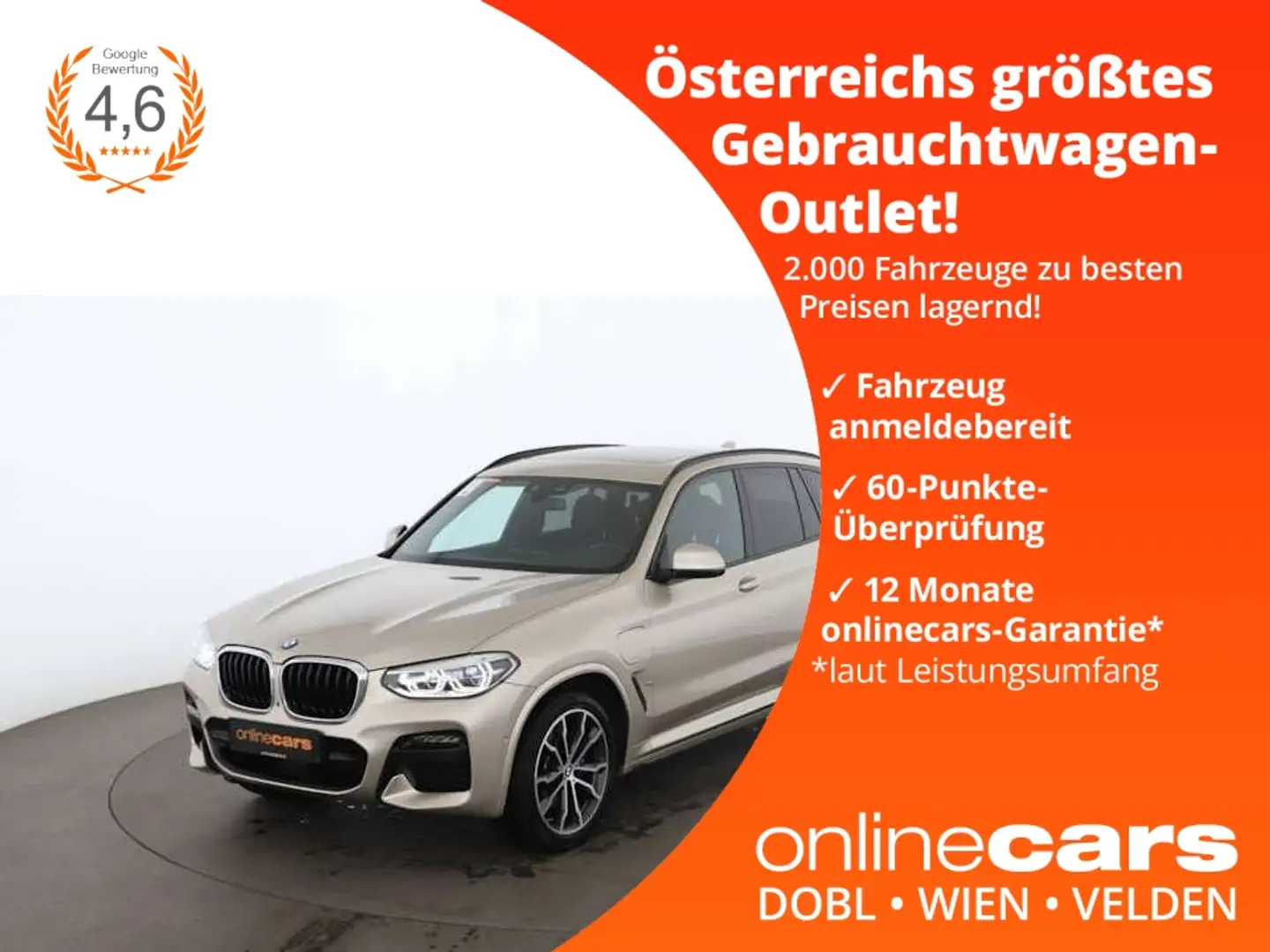 BMW X3 xDrive30e M-Sport Aut LED SKY AHK 360-CAM NAVI Gold - 1