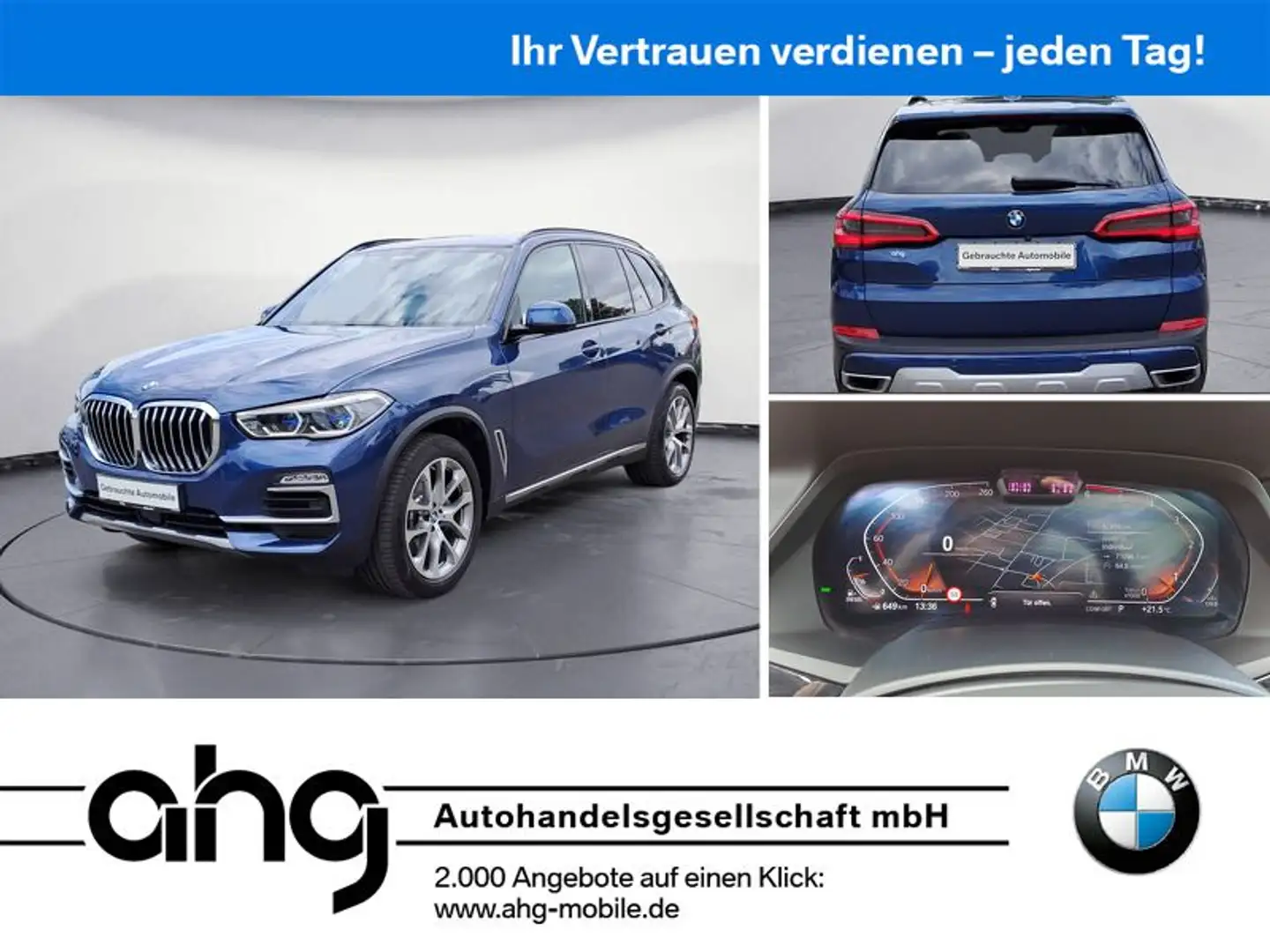 BMW X5 xDrive30d Innovationsp. Sport Aut. Panorama Bleu - 1