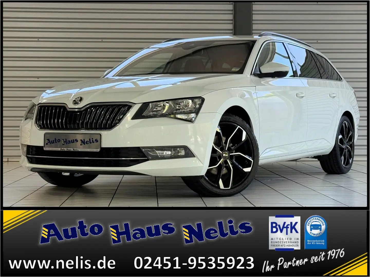 Skoda Superb 2,0 TDI Ambition Combi DAB Navi AndroidAu Bílá - 1