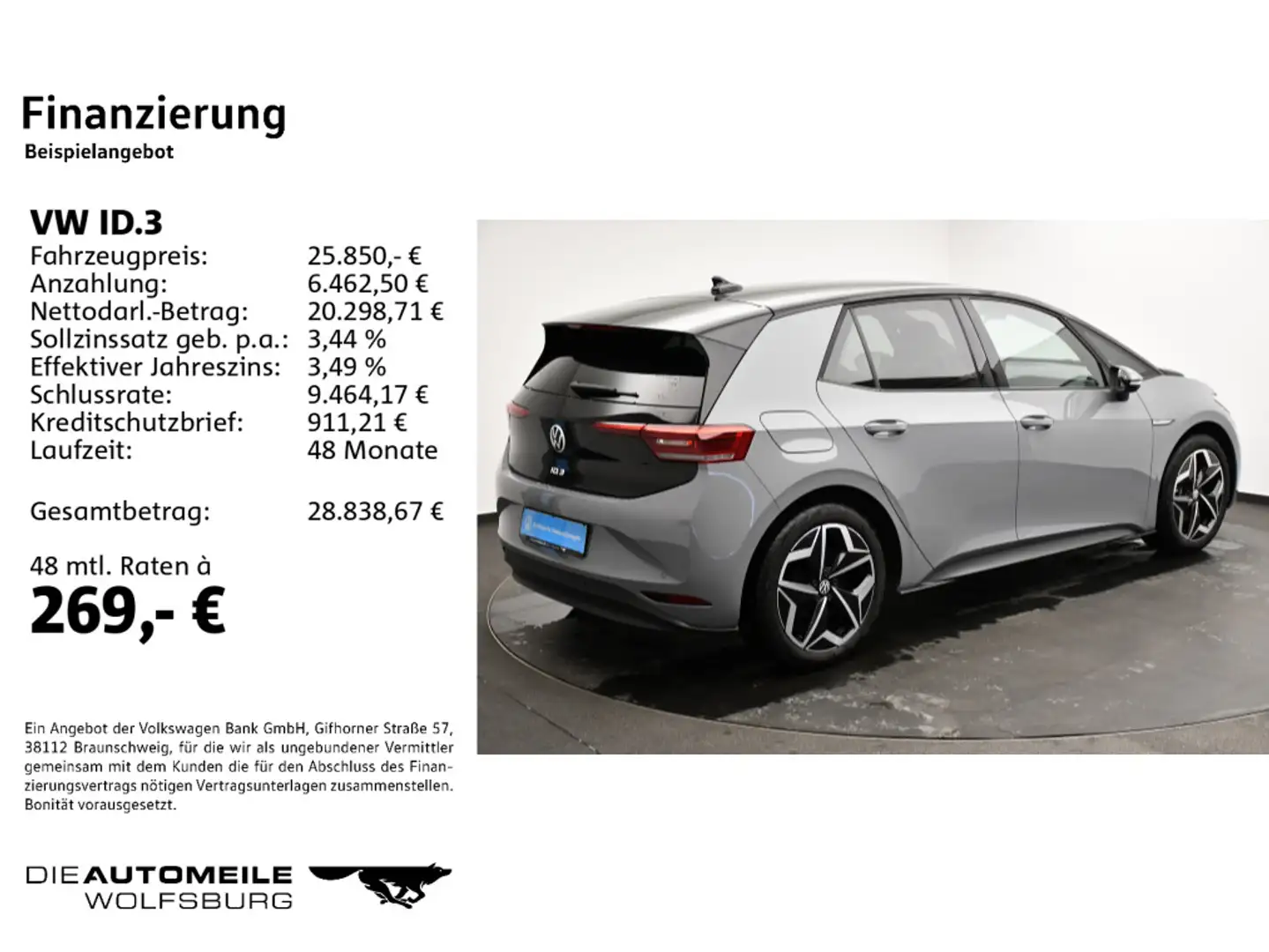 Volkswagen ID.3 Pro Performance Matrix/ACC Grau - 2