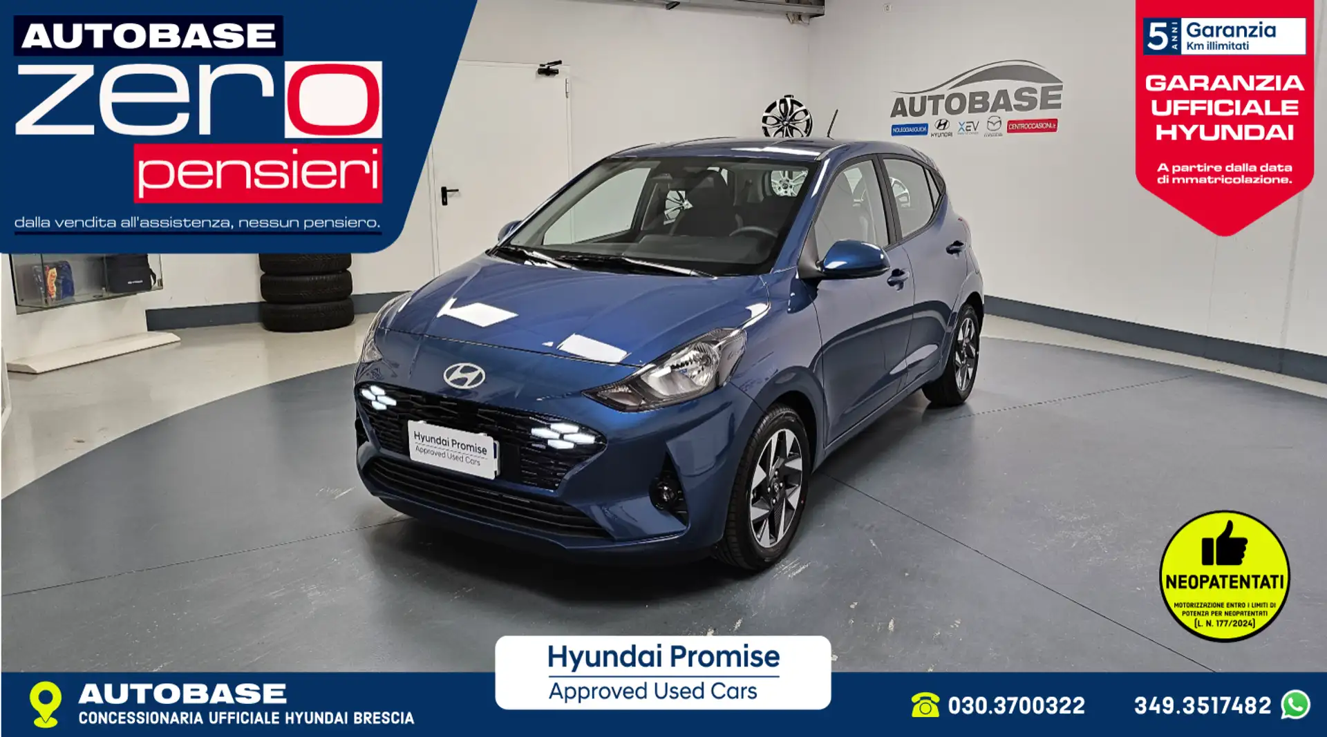 Hyundai i10 1.0 mpi Connectline 63cv Blu/Azzurro - 1