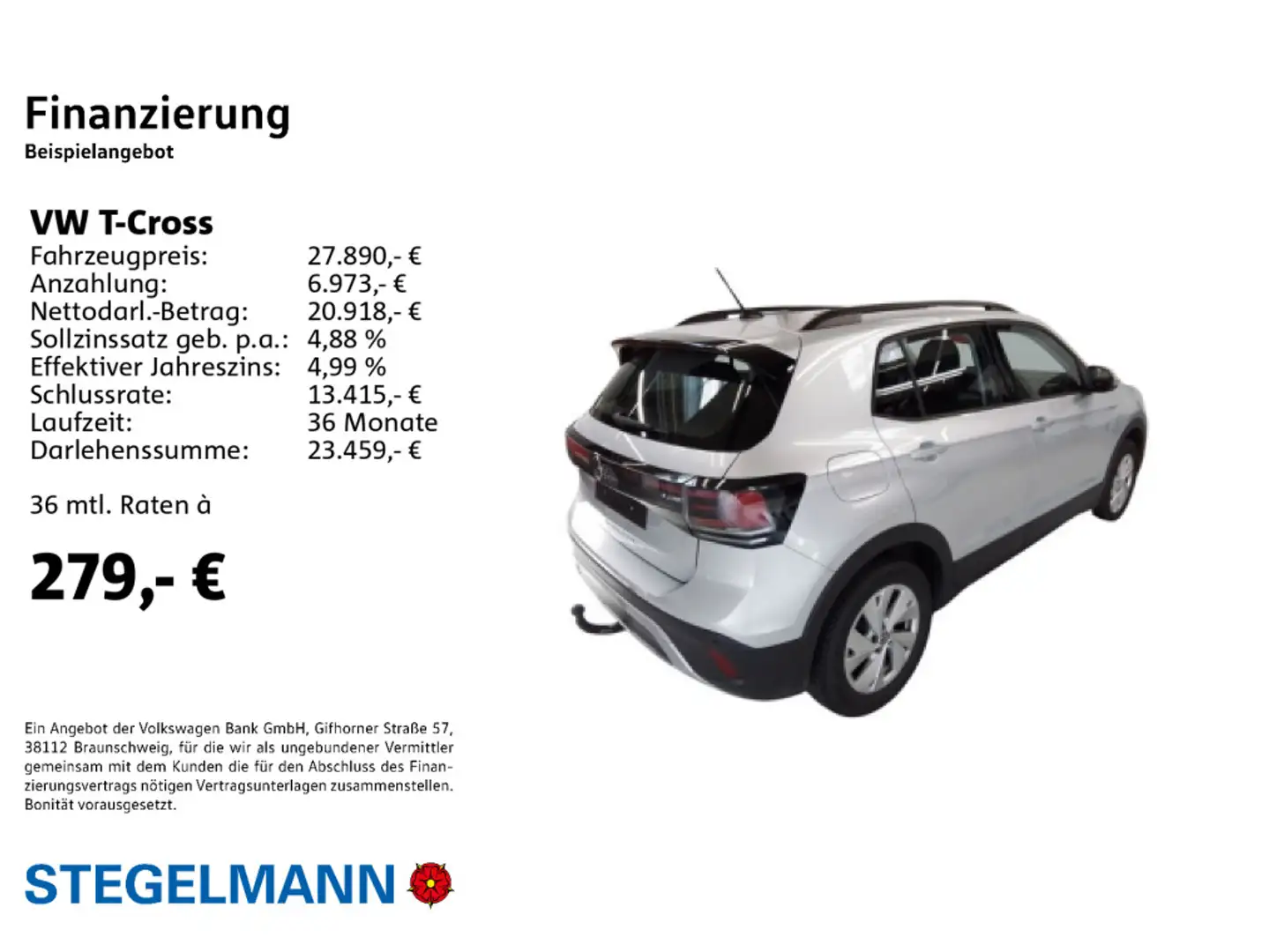 Volkswagen T-Cross 1.5 TSI DSG Facelift Life *AHK*Kamera*LE Silber - 2