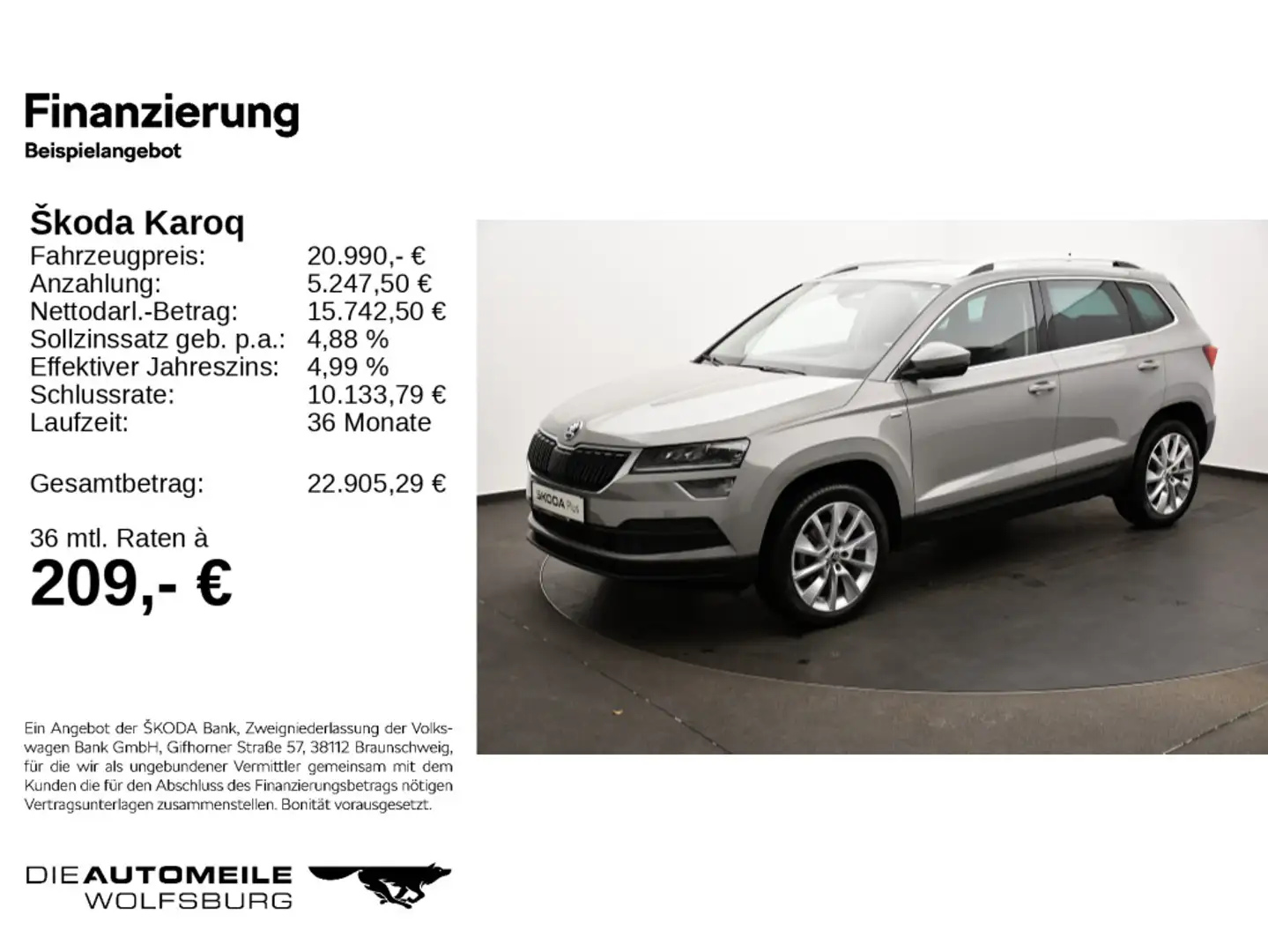 Skoda Karoq 1.0 TSI Clever Tempo/Einparkhi/Multilenk Grau - 2
