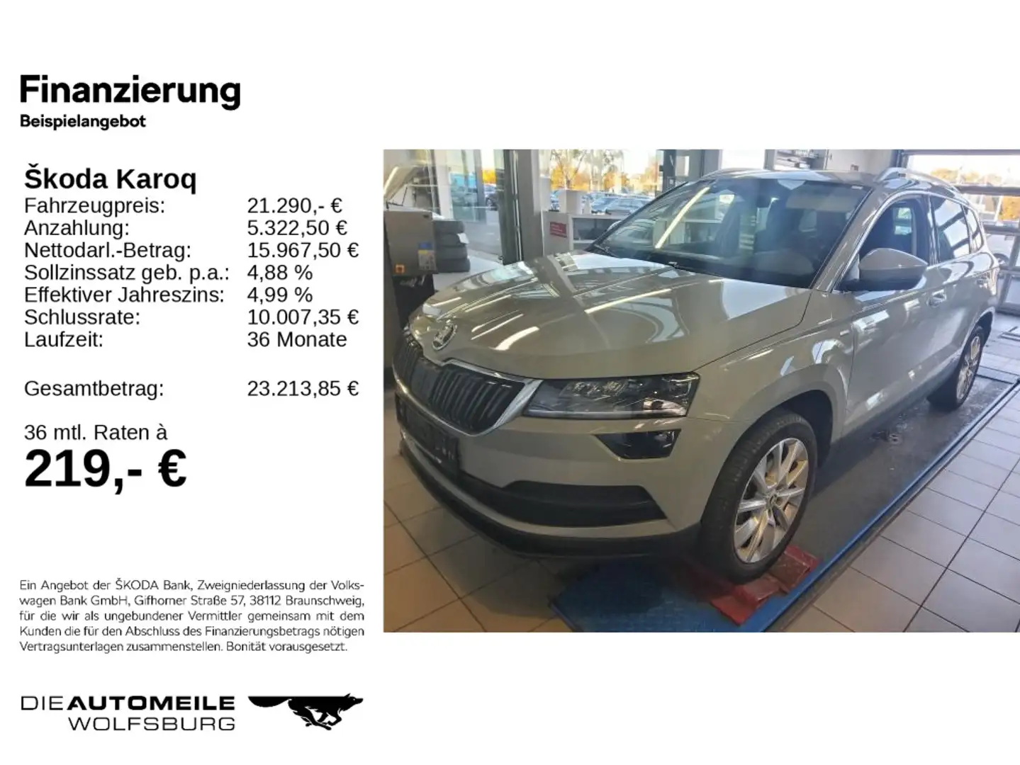 Skoda Karoq 1.0 TSI Clever Tempo/Einparkhi/Multilenk Grau - 2