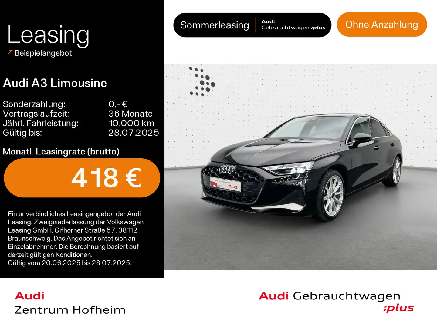 Audi A3 35 TDI S line S tro*Sonos*Pano*Stan Schwarz - 1