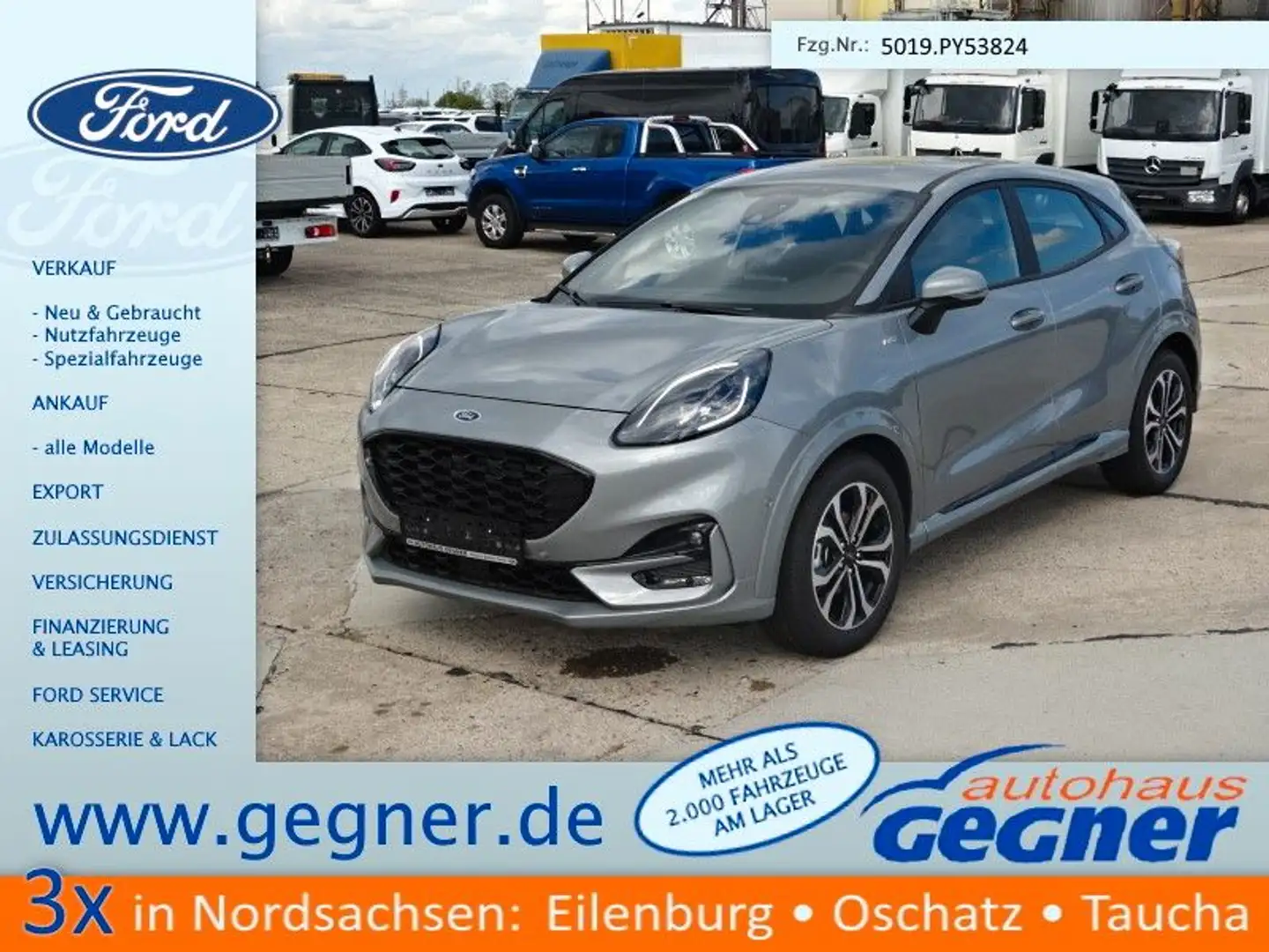 Ford Puma ST-Line 1.0L MHEV WiPa  ParkAss Kamera Navi Silber - 1
