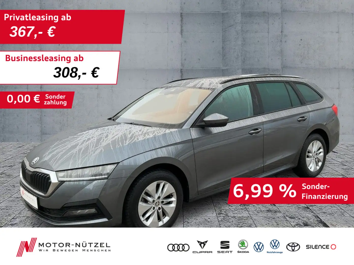 Skoda Octavia Combi 2.0 TDI DSG AMBITION LED+APP+SHZ Grau - 1