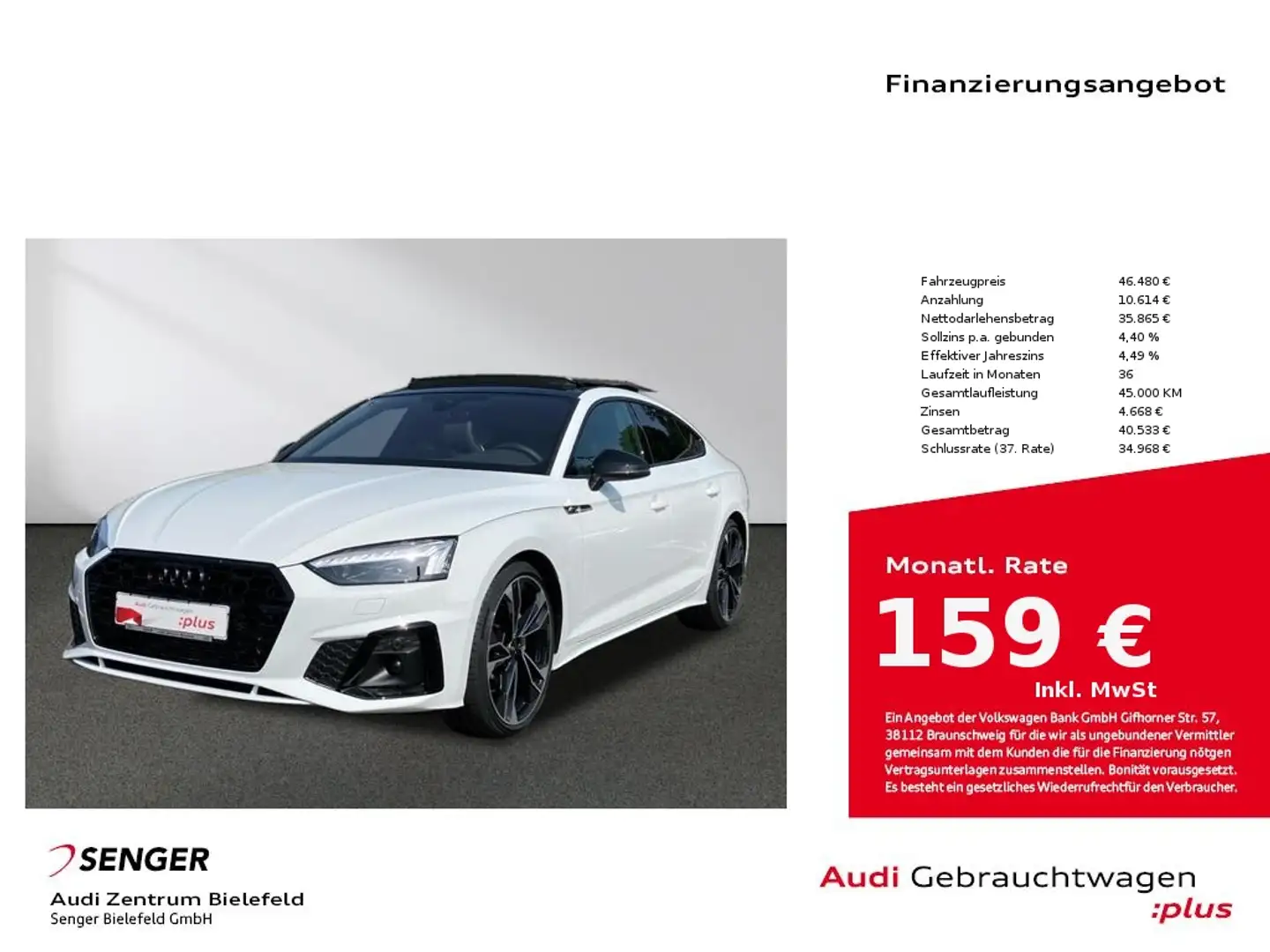 Audi A5 Sportback S line business 40 TFSI Matrix-LED Wit - 1