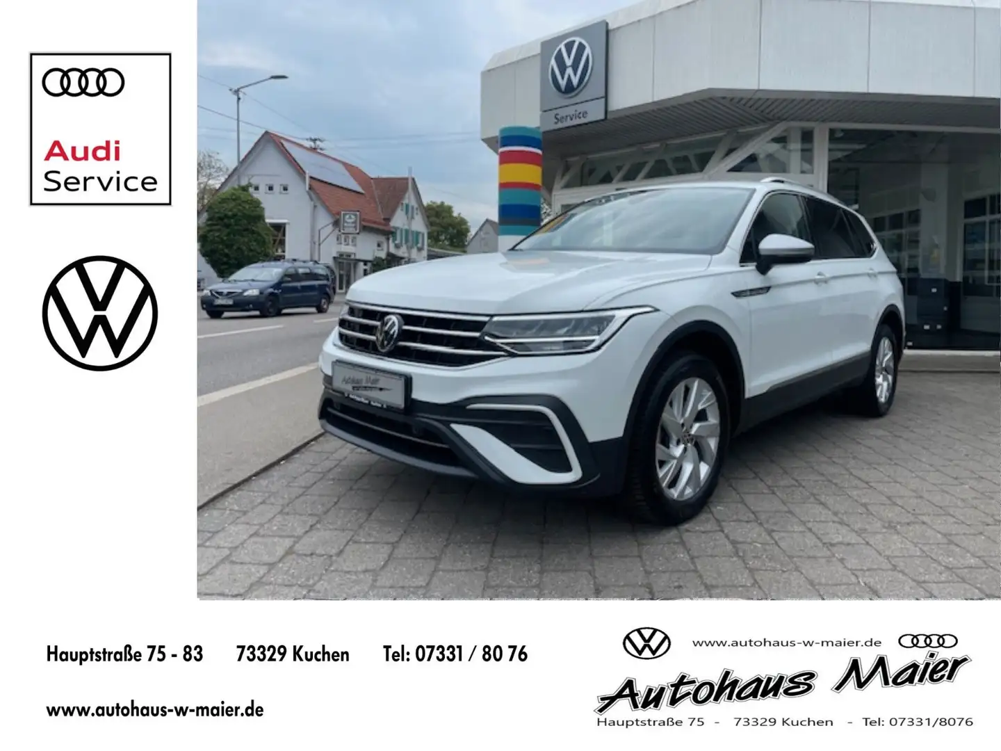 Volkswagen Tiguan Allspace 2.0 TDI DSG Life NAV/AHK/RFK/LED Blanco - 1