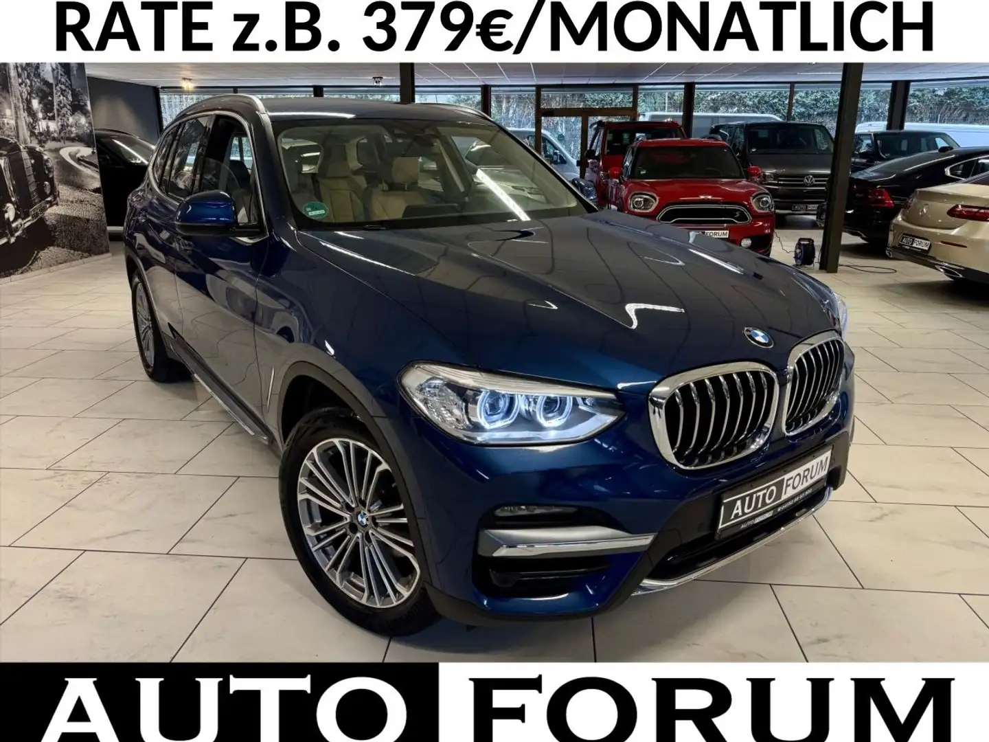BMW X3 20d xDrive LUXURY LEDER LED STANDHZG PDC SHZ Blau - 1