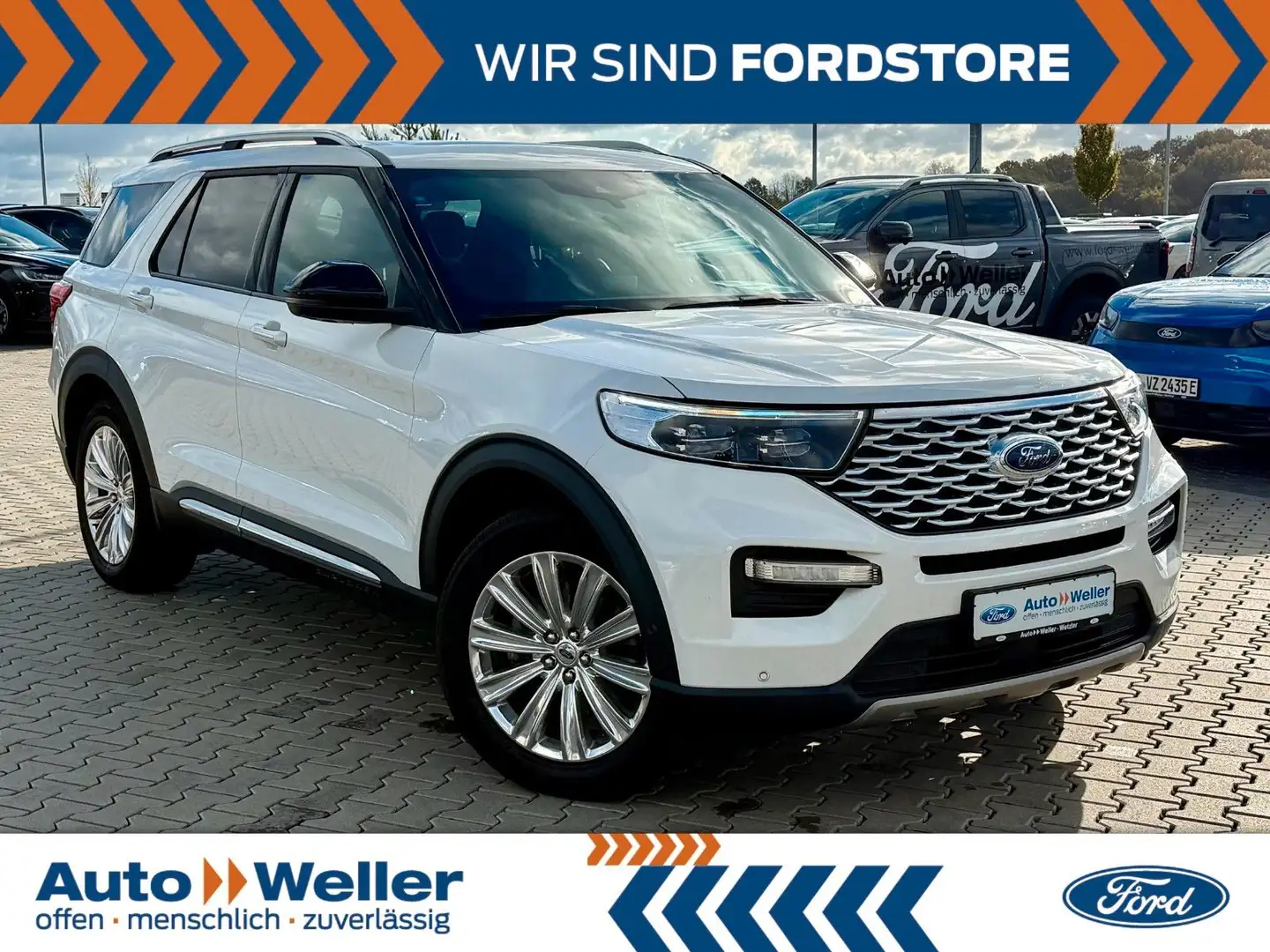 Ford Explorer Platinum Plug-inHybrid 4x4 3.0 EcoBoost Weiß - 1