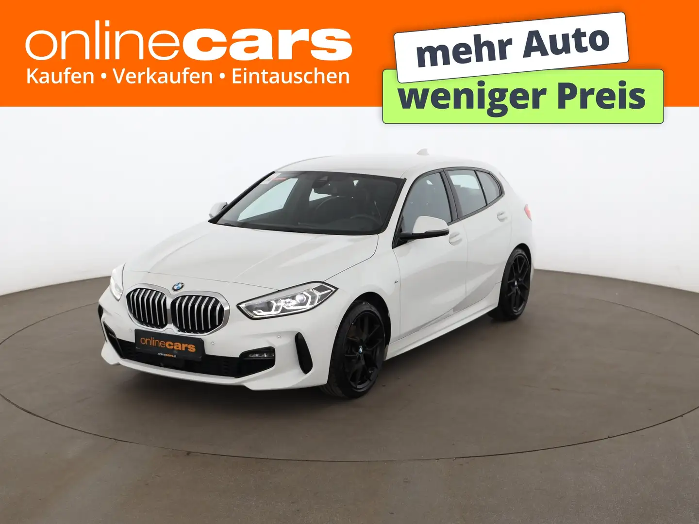 BMW 118 i Limousine M-Sport Aut LED AHK NAVI SITZHZG Weiß - 1
