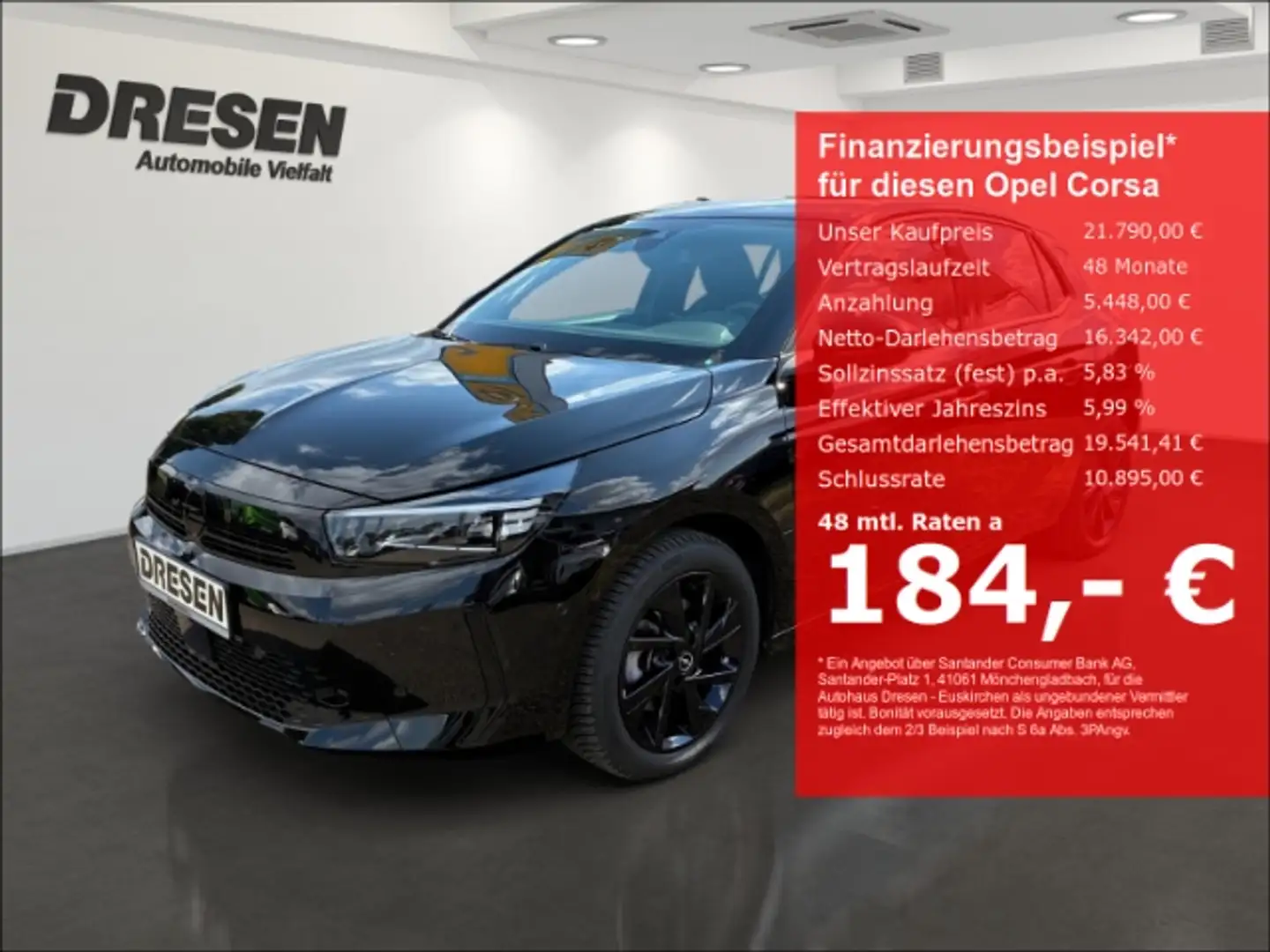 Opel Corsa F 1.2 GS Automatik Sitzheizung/Allwetterreifen/Nav Schwarz - 1