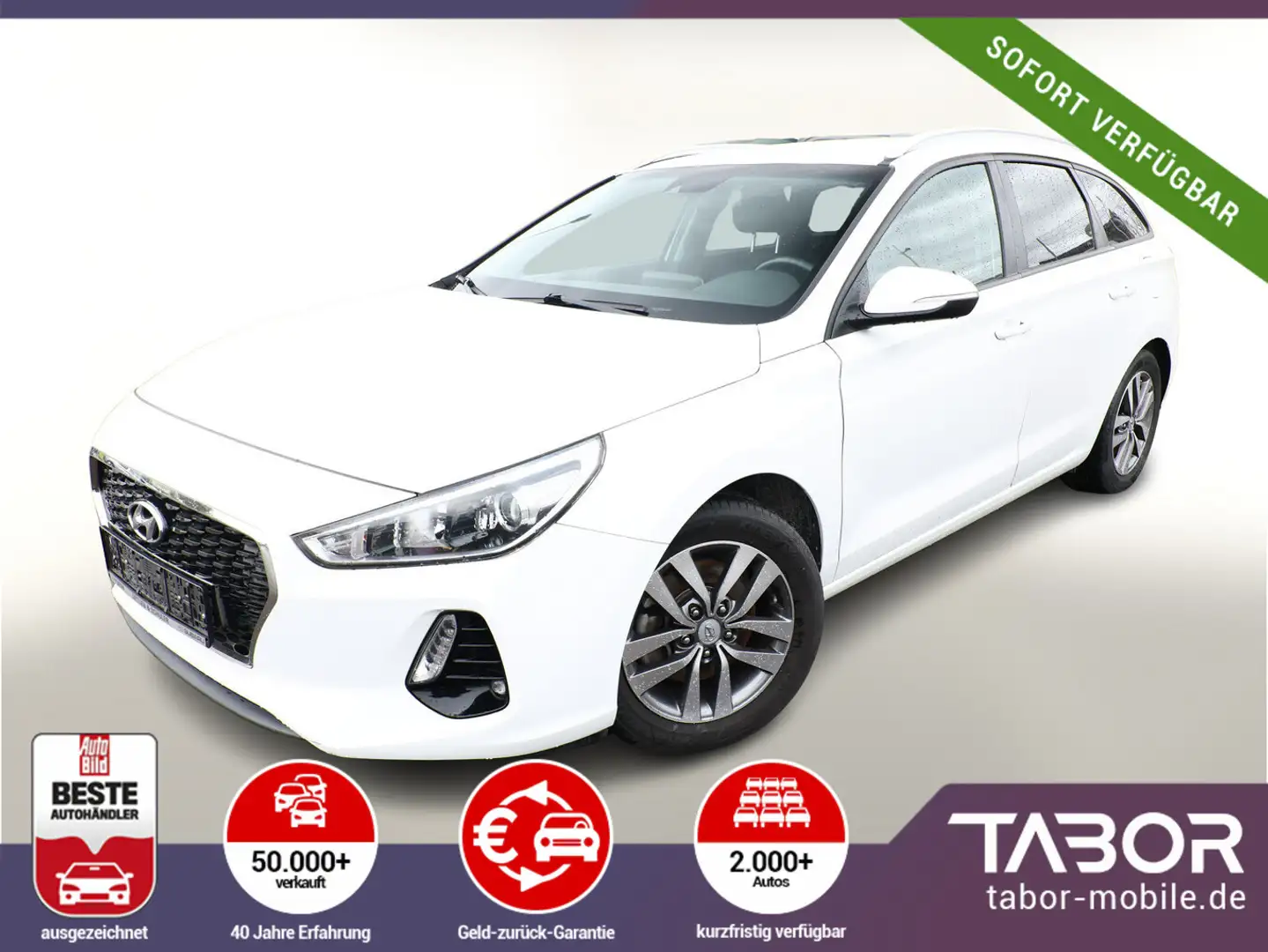 Hyundai i30 1.0 T-GDI 120 Family+ Nav KeyL PDC Kam LaneA Weiß - 1