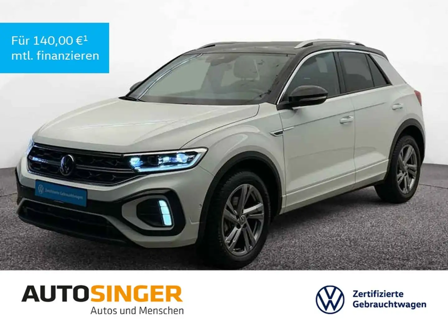 Volkswagen T-Roc R-Line 1.5 TSI DSG *AHK*MASSAGE*ACC*R-CAM* Wit - 1