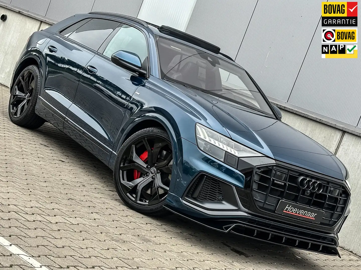 Audi Q8 55 TFSI e 381Pk S line SQ8 Dif Rs-int B&O 22Inch F Blauw - 1