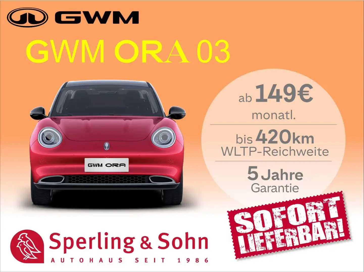 GWM ORA 03 400 PRO mit Wärmepumpe ✔️⚡ Sitzheizung- Ganzjahres Weiß - 1