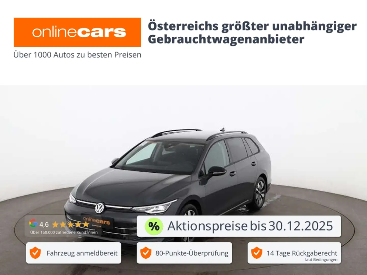 Volkswagen Golf Variant Golf VIII Variant 2.0 TDI Goal Aut MATRIX 360-CAM Grau - 1