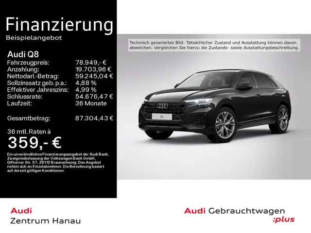 Audi Q8 55 TFSIe quattro S-LINE*PANO*LUFT*AHK*MATRIX*