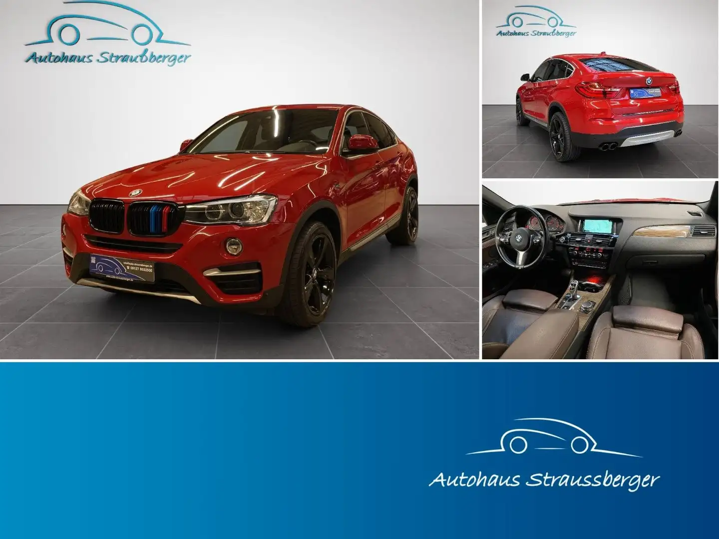 BMW X4 xDrive 35d ACC Ad. KL. DA+ KZ AHK X-Line Rouge - 1