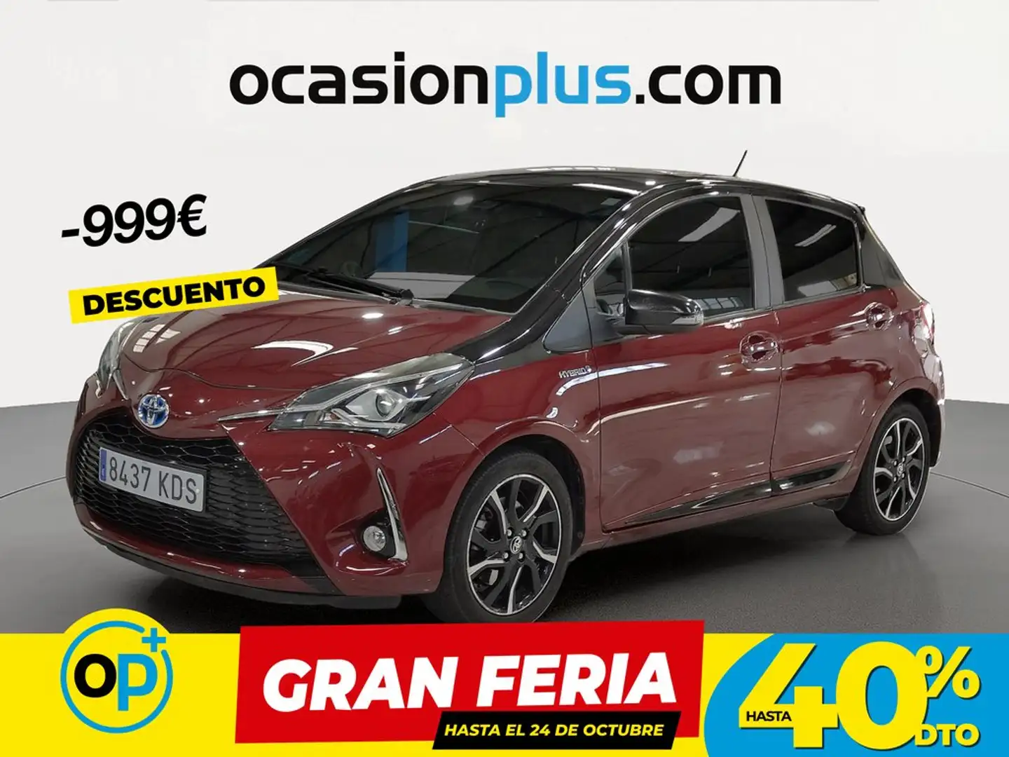 Toyota Yaris 100H 1.5 Feel! Rojo - 1