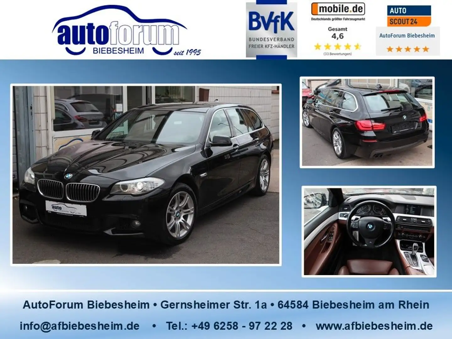 BMW 530 d M-Paket Leder*Memory*SoftClose*HiFi*BiXenon Schwarz - 1