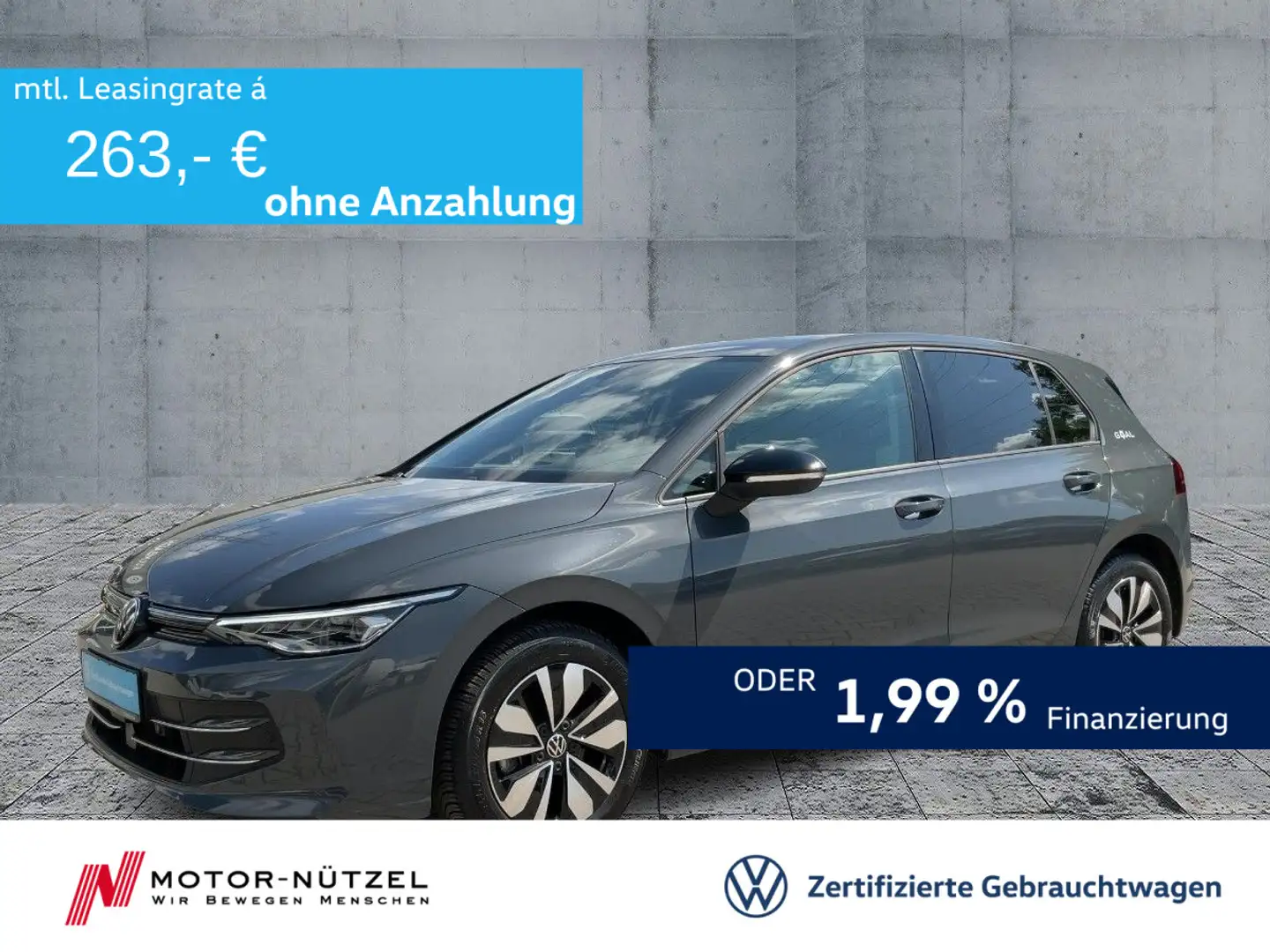 Volkswagen Golf VIII 1.5 TSI GOAL LEDplus+NAVI+AHK+ACC+DAB Grau - 1