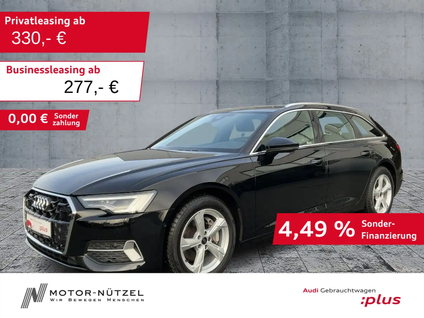 Audi A6 45 TFSI ADVANCED MATRIX+NAV+RFK+ACC+AHK Schwarz - 1