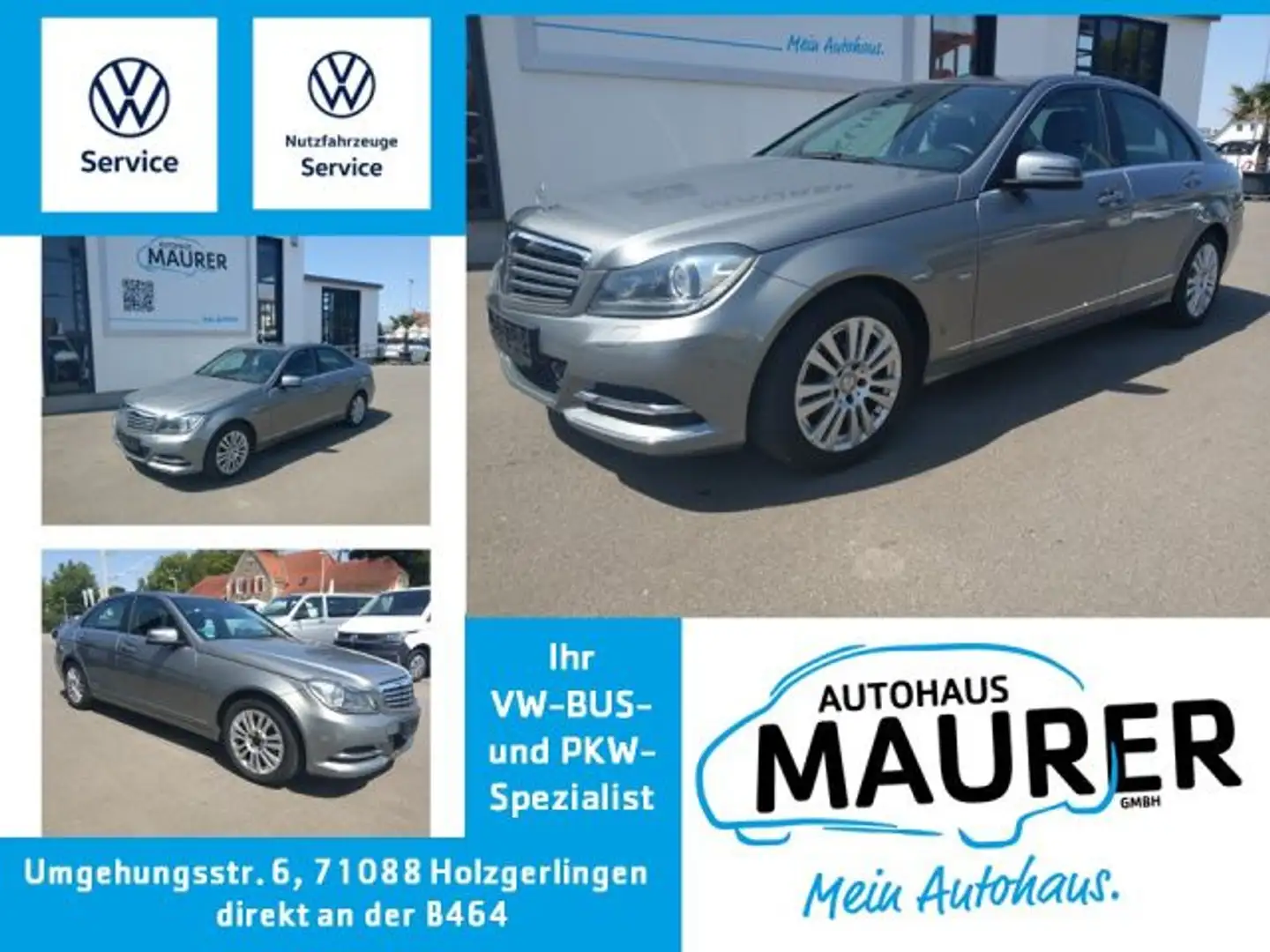 Mercedes-Benz C 200 Elegance 7G-TRONIC AHK PDC Alu Xenon Сірий - 1