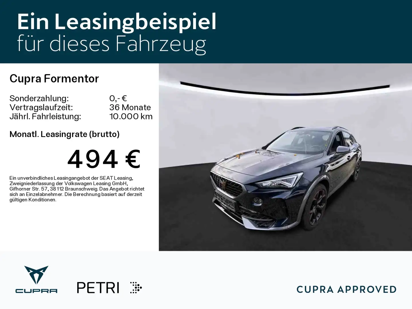 CUPRA Formentor VZ 1.4TSI e-HYBRID*NAVI*PANO*KAM*SHZ*1 Blau - 2