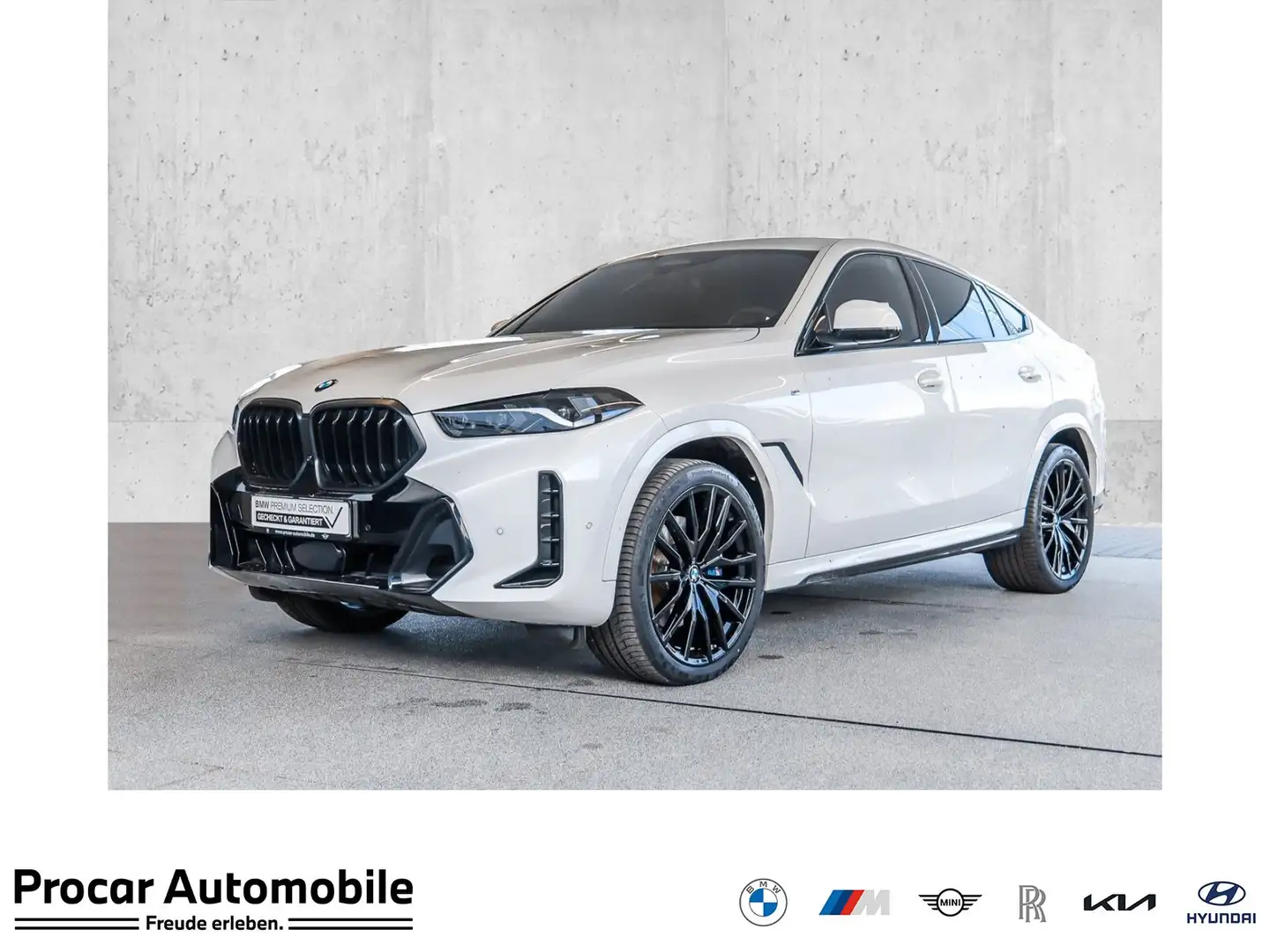 BMW X6 xDrive40d M Sport HUD PANO ACC AHK RFK NAVI Weiß - 1
