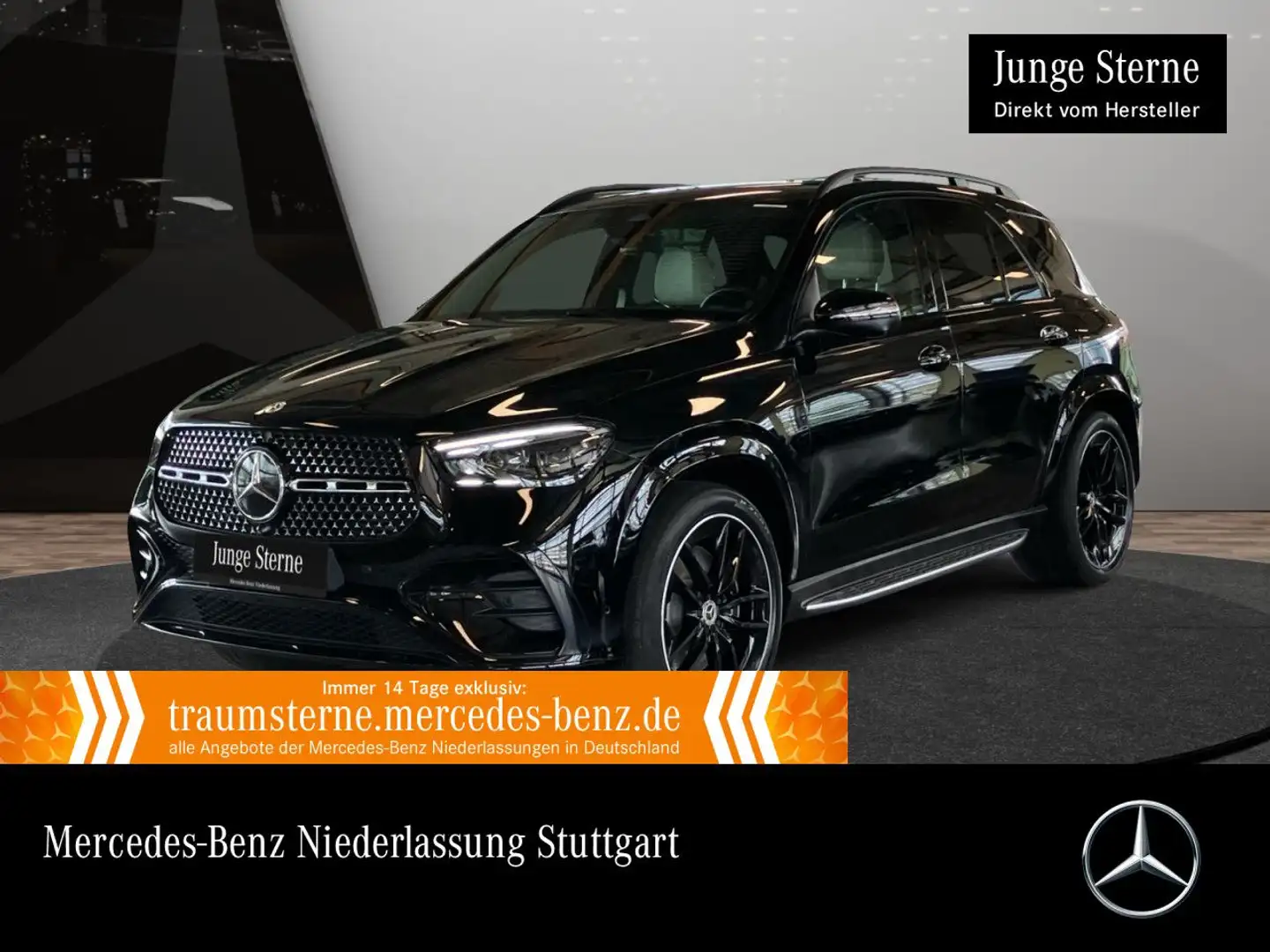 Mercedes-Benz GLE 450 d 4M AMG+NIGHT+360+MULTIBEAM+SPUR+TOTW+9G Fekete - 1
