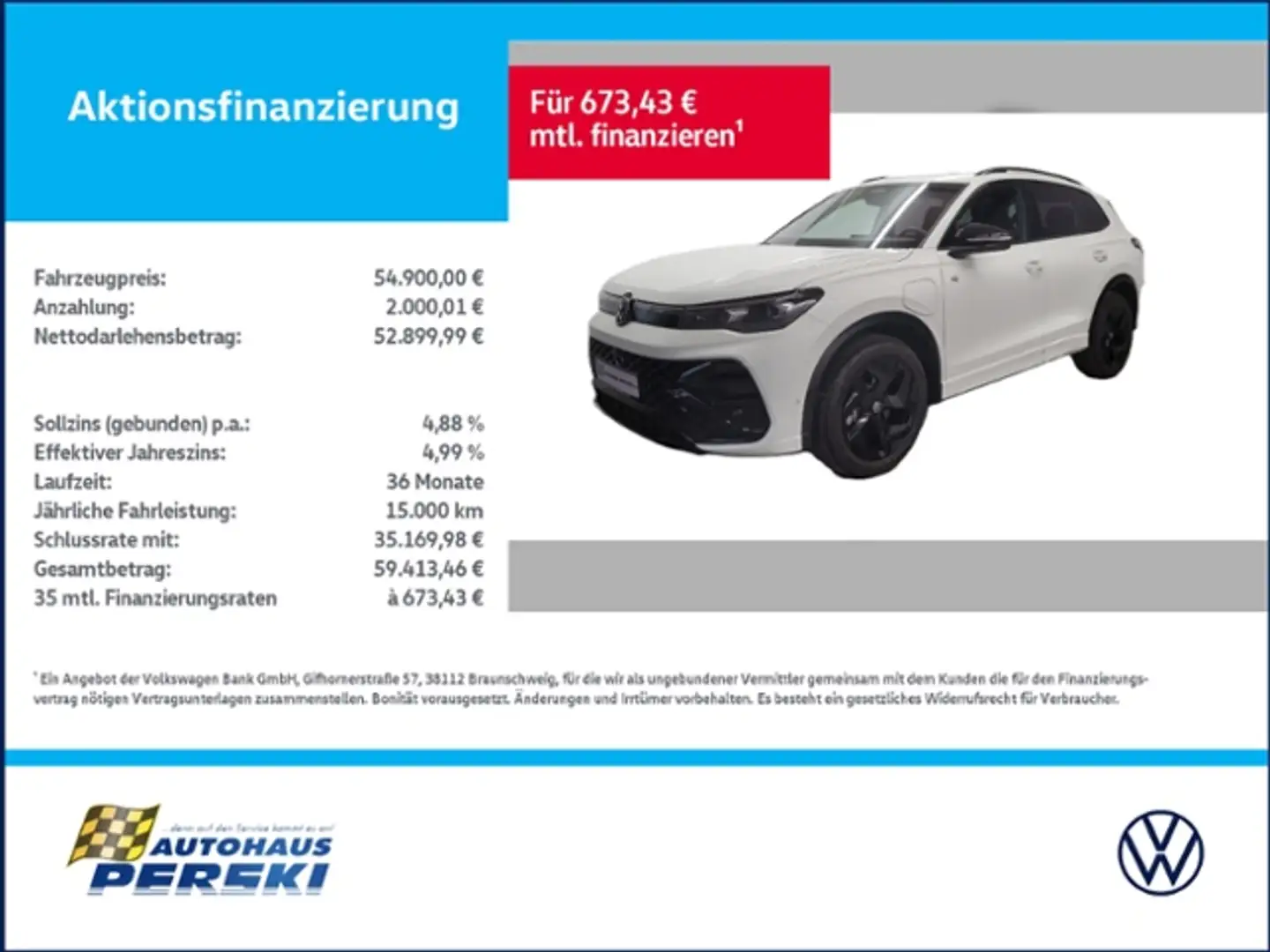 Volkswagen Tiguan 1.5 eHybrid R-Line DSG Black Style AHK, IQ-LIGHT, Weiß - 1