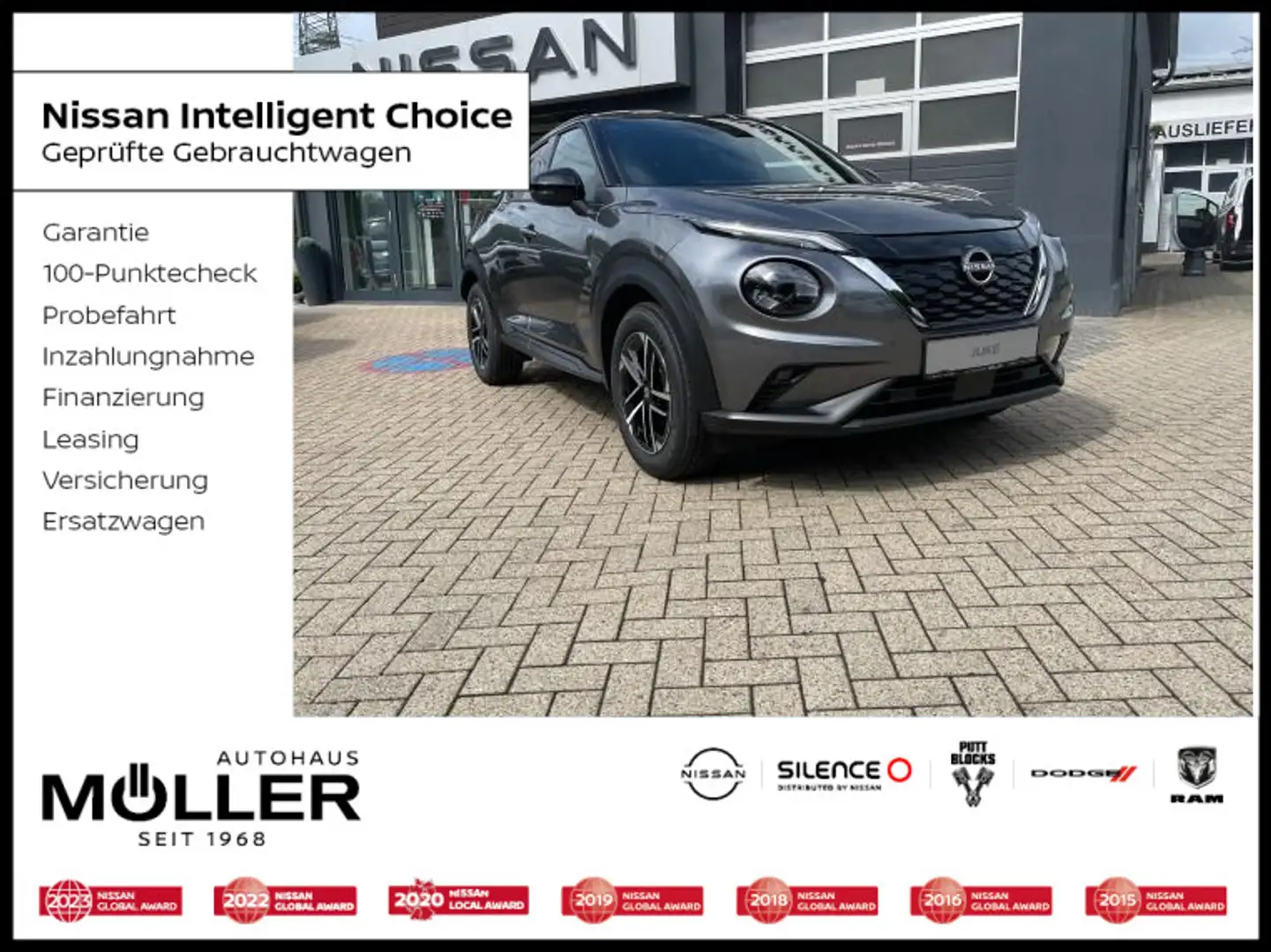 Nissan Juke 1.6 143PS Hybrid N-Connecta WP BFS Navi Grau - 1