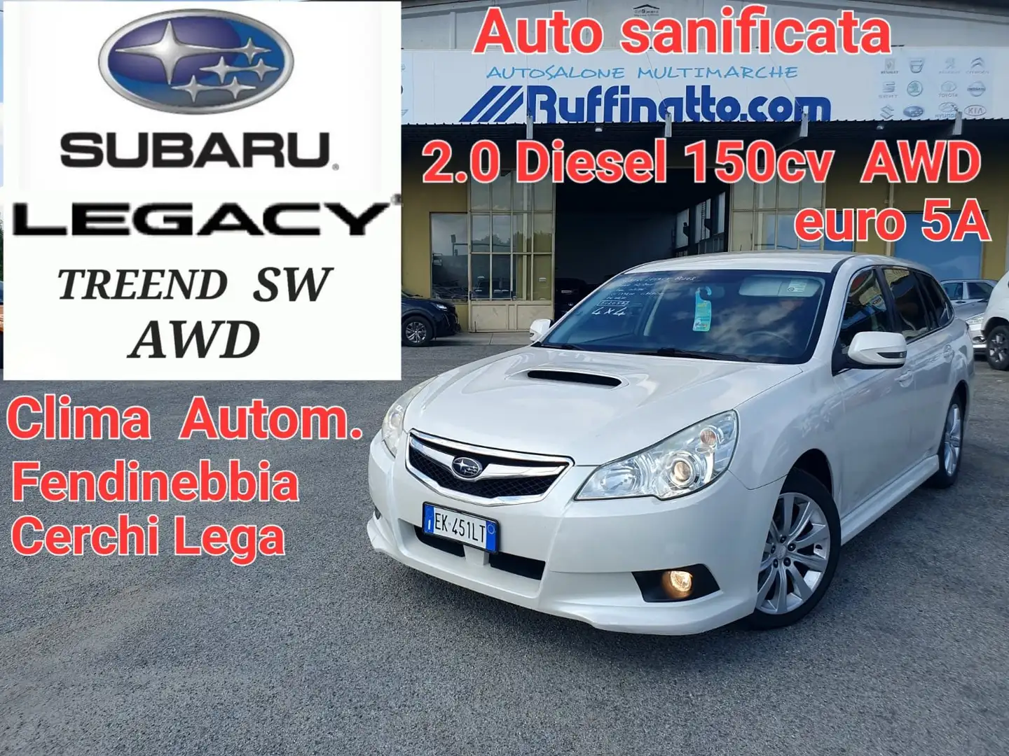 Subaru Legacy Legacy V 2009 SW SW 2.0d Trend (va) 6mt Fehér - 1