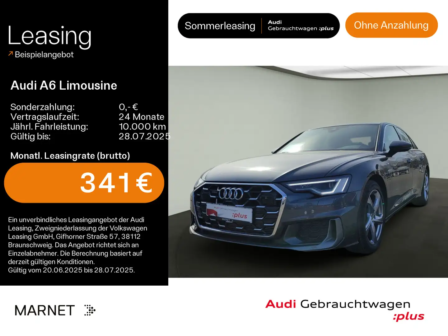 Audi A6 45 TFSI quattro S line*Navi*Matrix* Grau - 1