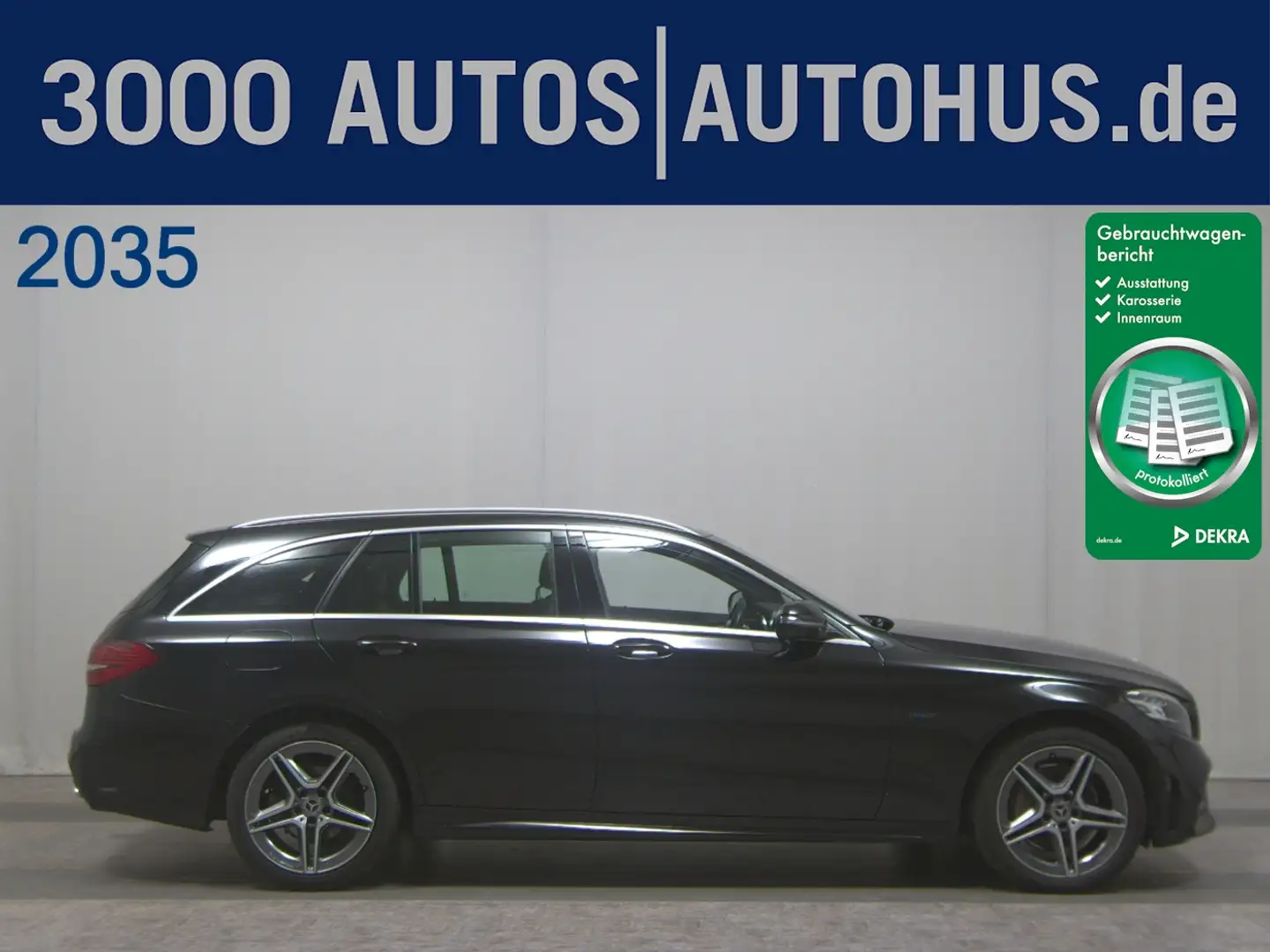 Mercedes-Benz C 300 T e AMG-Line Leder Navi LED Burmester AHK Schwarz - 1