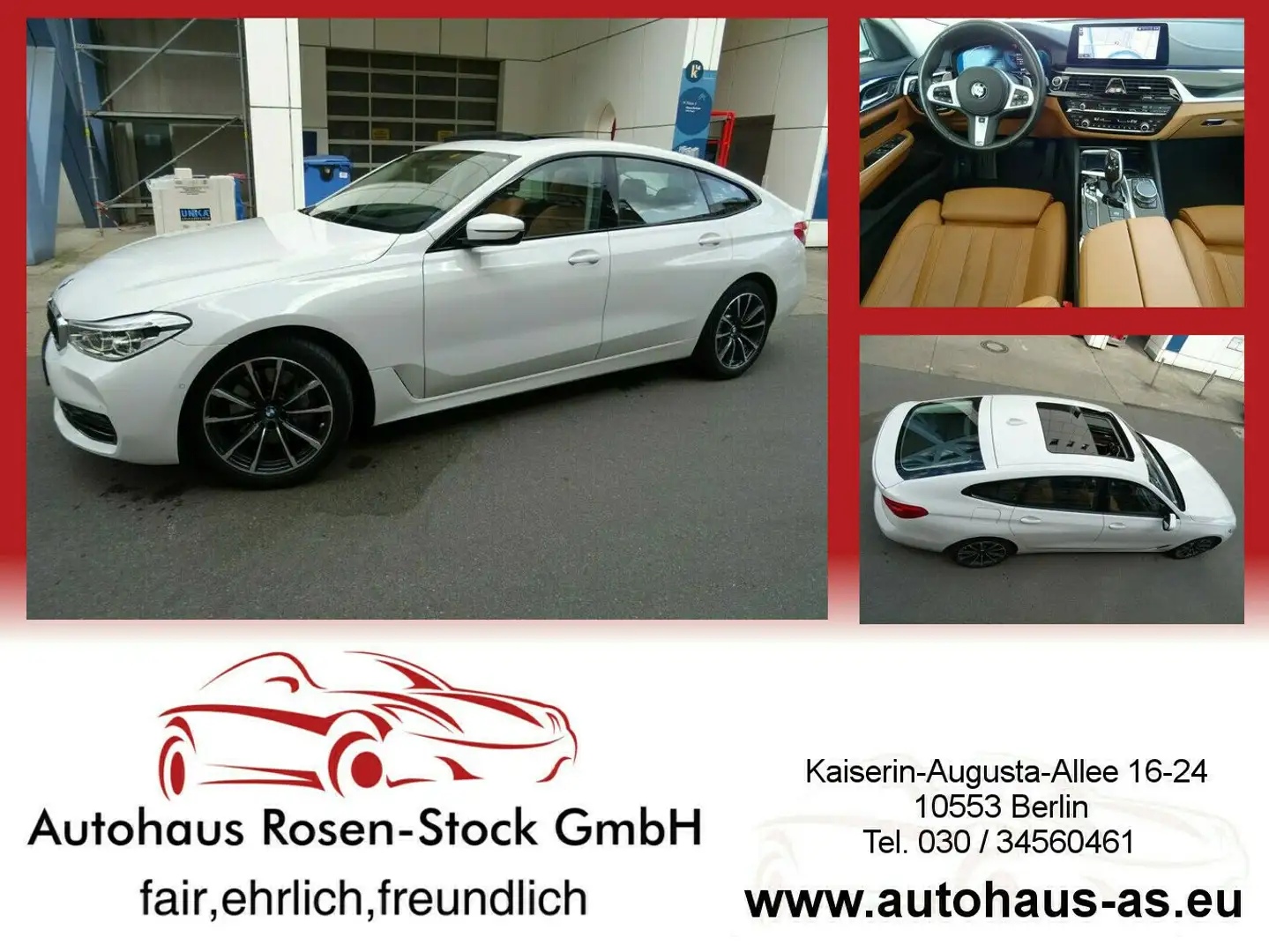 BMW 640 i Sport,SAG,Leder,360°,ACC,Panor Weiß - 1