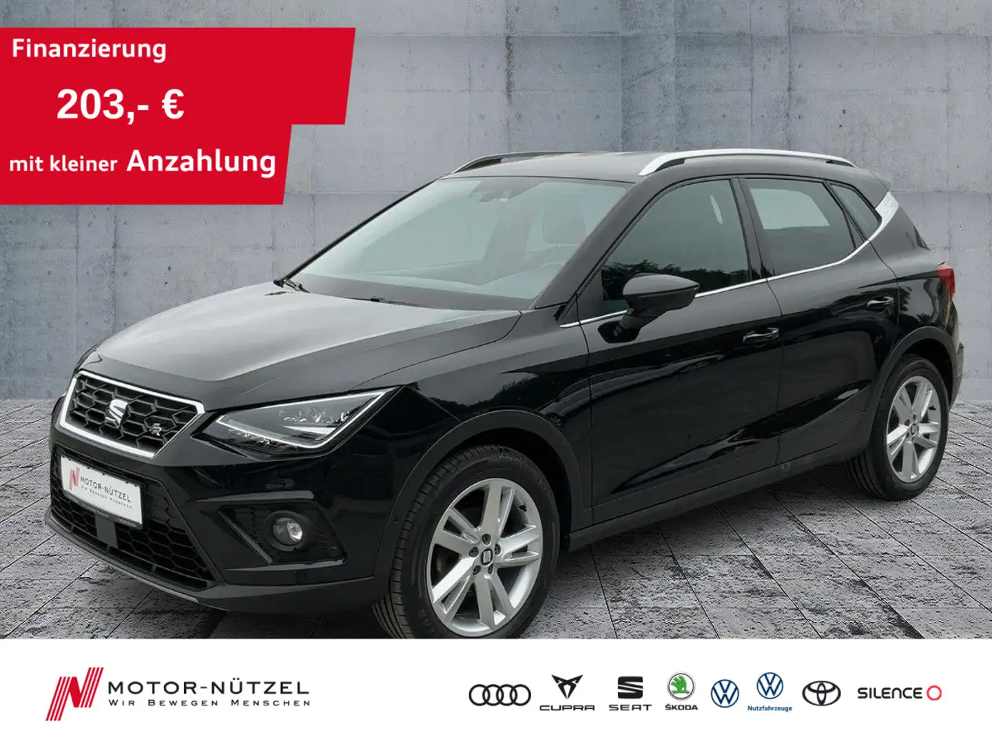 SEAT Arona 1.0 TSI DSG FR LED+NAV+ACC+APP+SHZ+RFK+17" Schwarz - 1